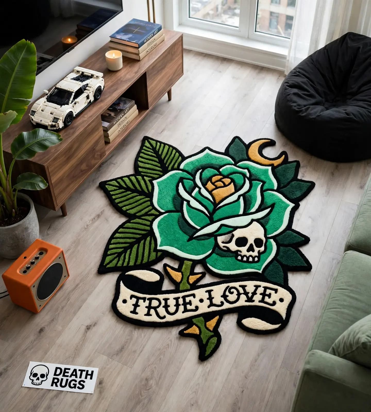 Neon Serpent Rose Rugs thumbnail 4