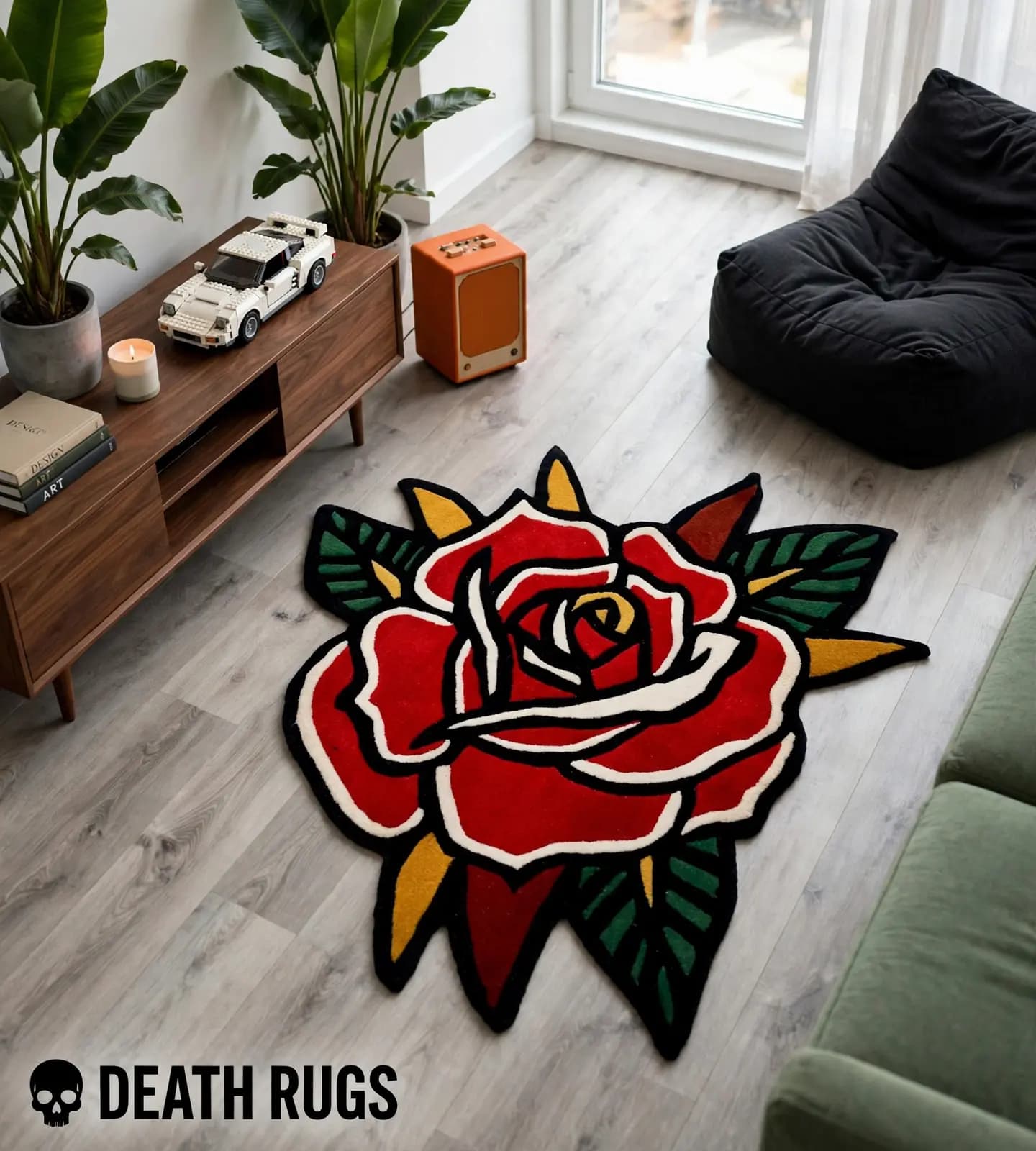 Crimson Thorn Rose Rugs thumbnail 4