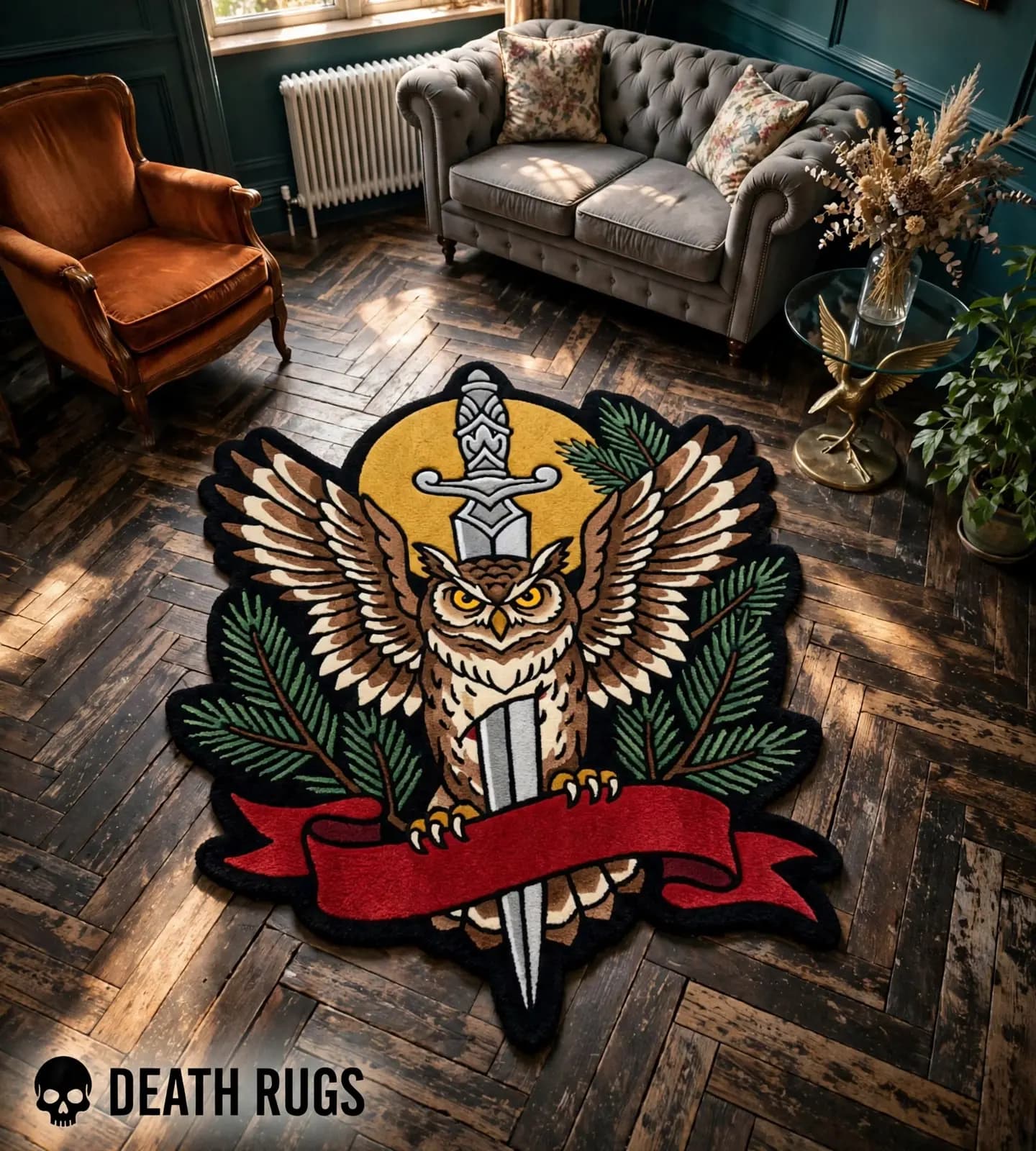 Nocturnal Owl and Dagger Rugs thumbnail 4