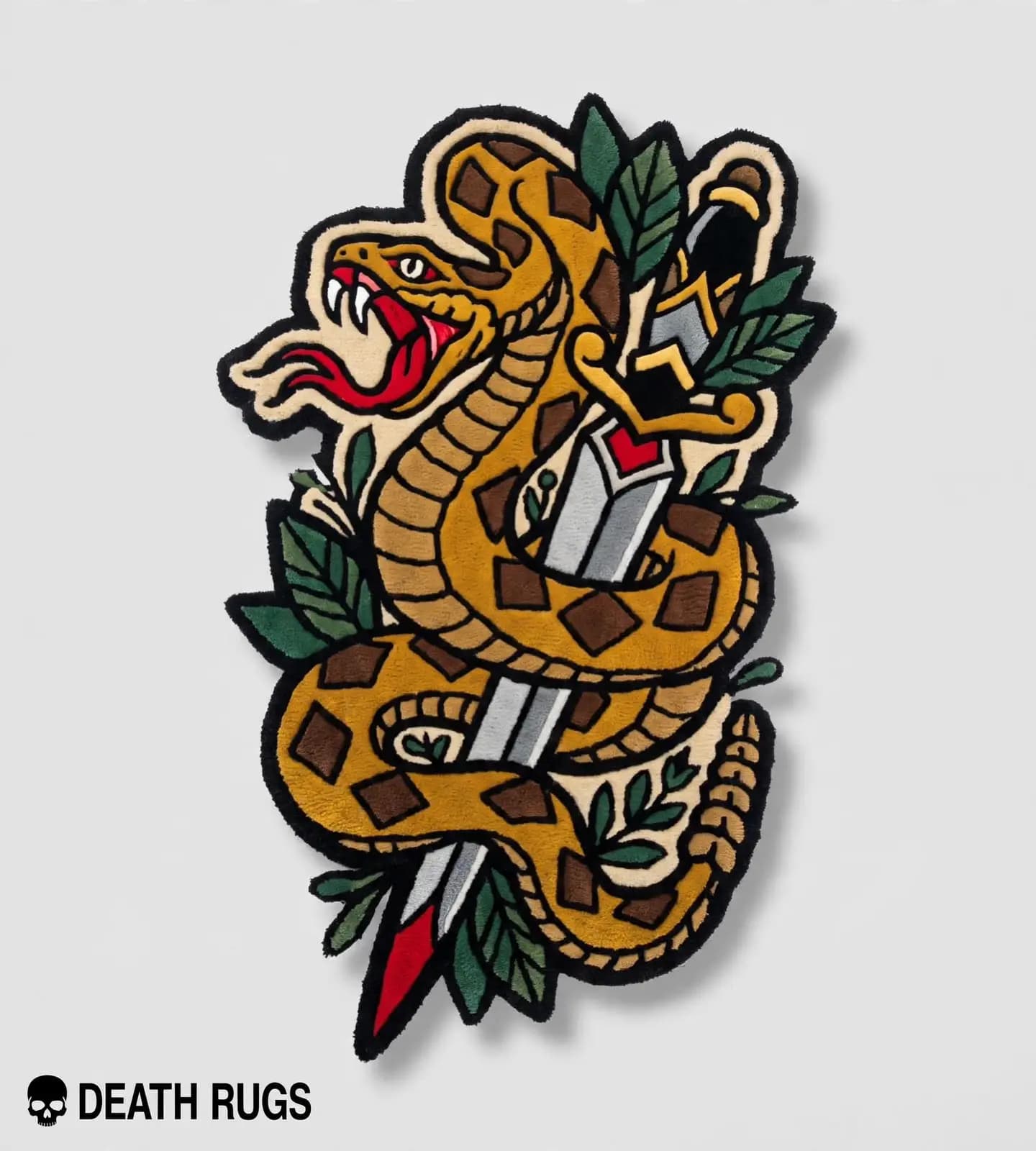 Coiled Viper & Dagger Rugs