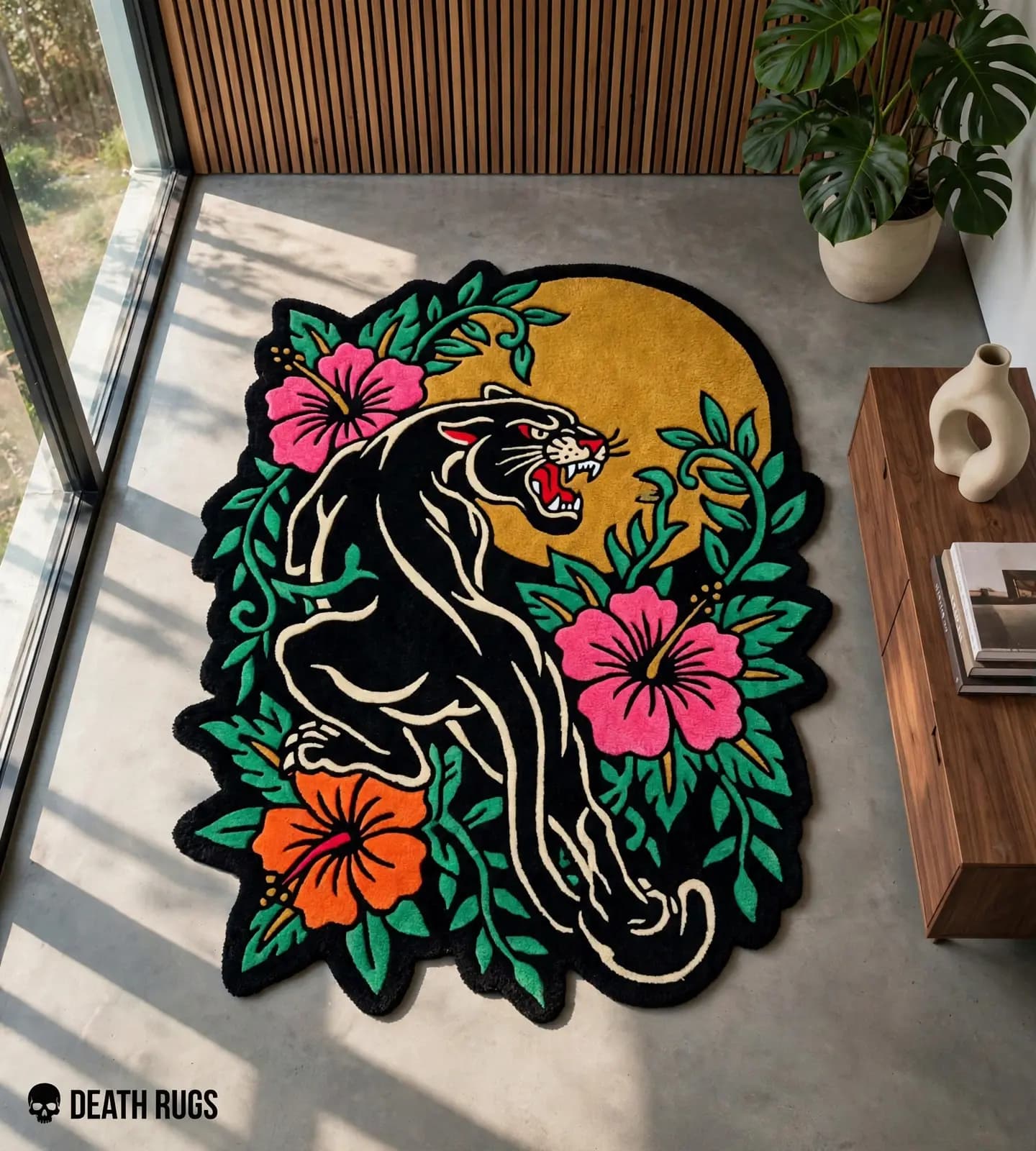 Shadow Panther & Hibiscus Rugs thumbnail 5