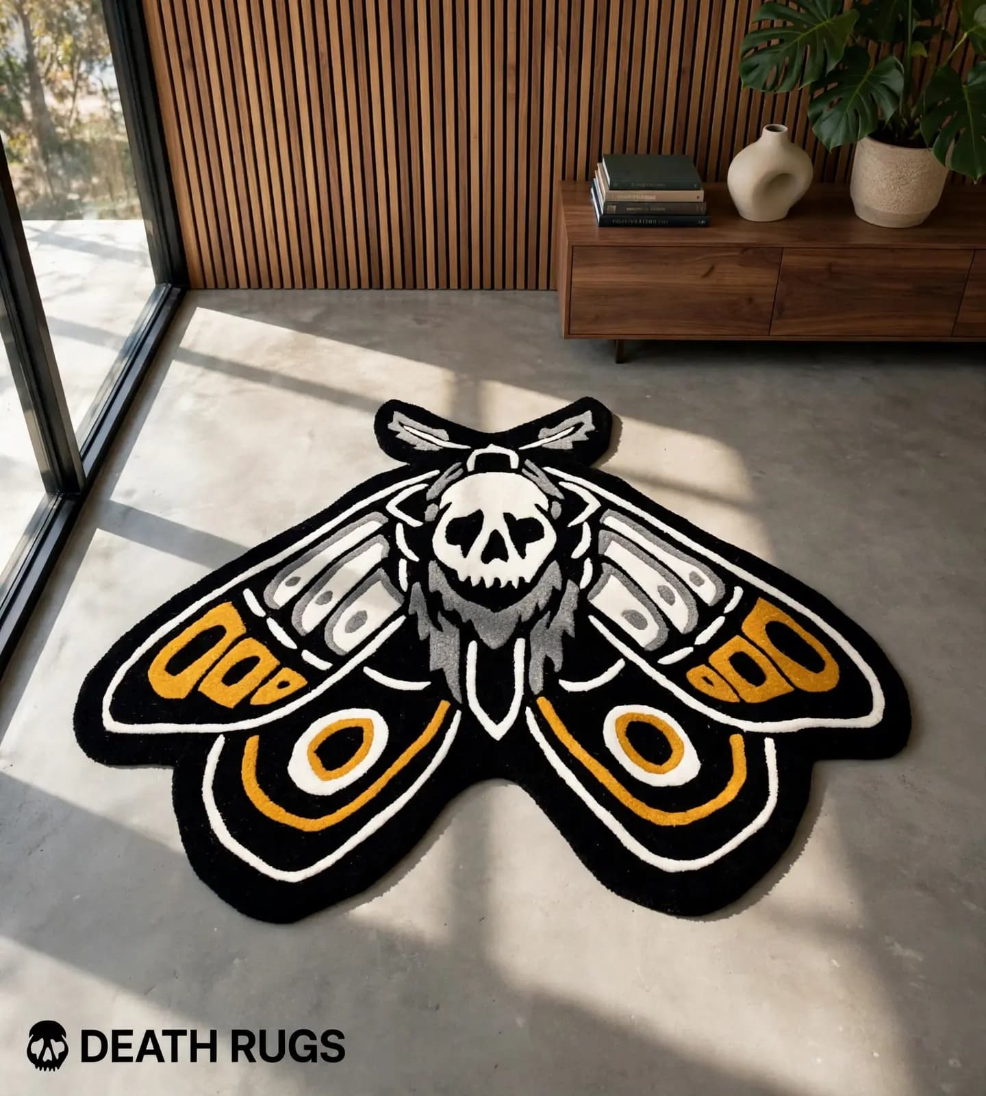 Golden Deathshead Moth Rugs thumbnail 7