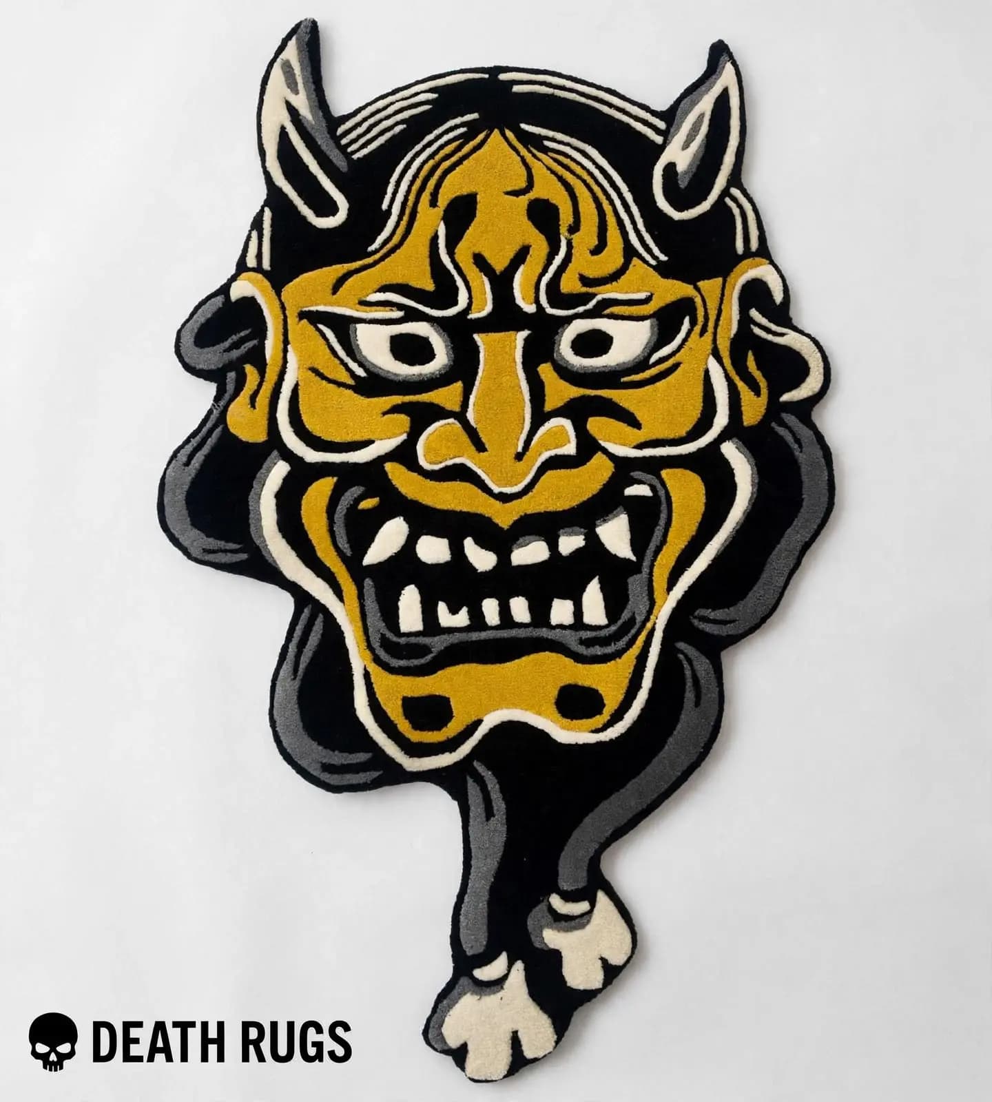 Golden Hannya Mask Rugs