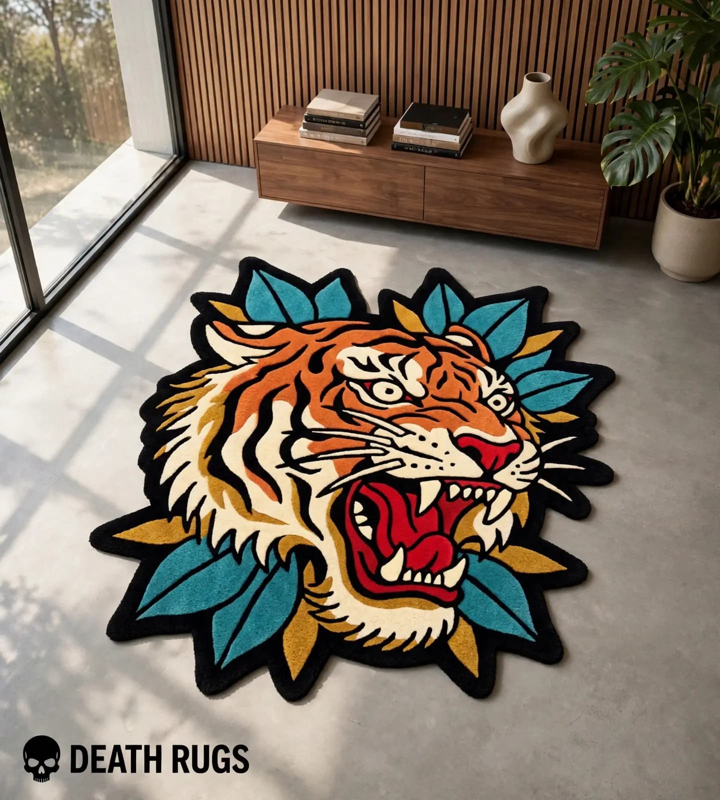 Teal Leaf Tiger Rugs thumbnail 6
