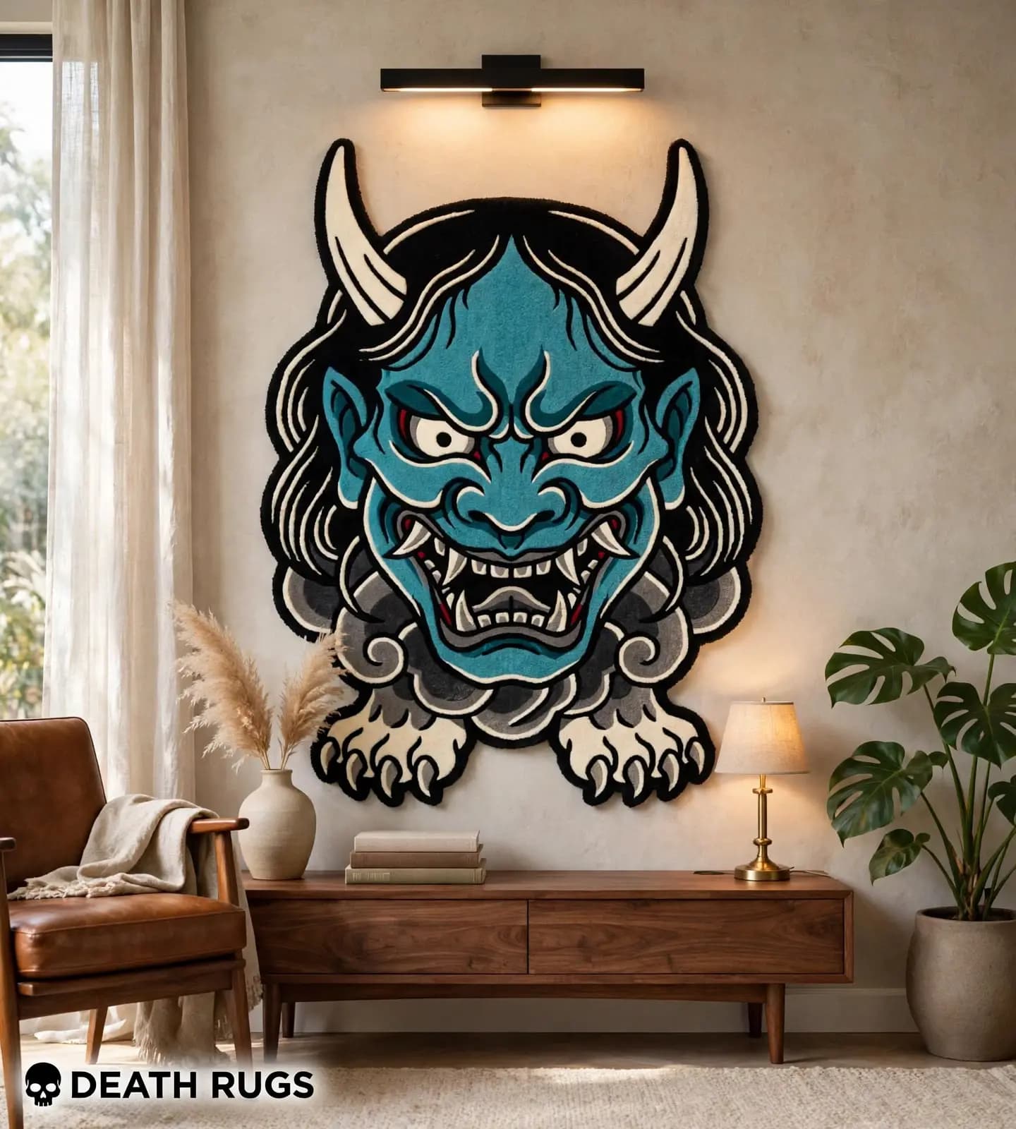 Azure Horned Oni Rugs thumbnail 3