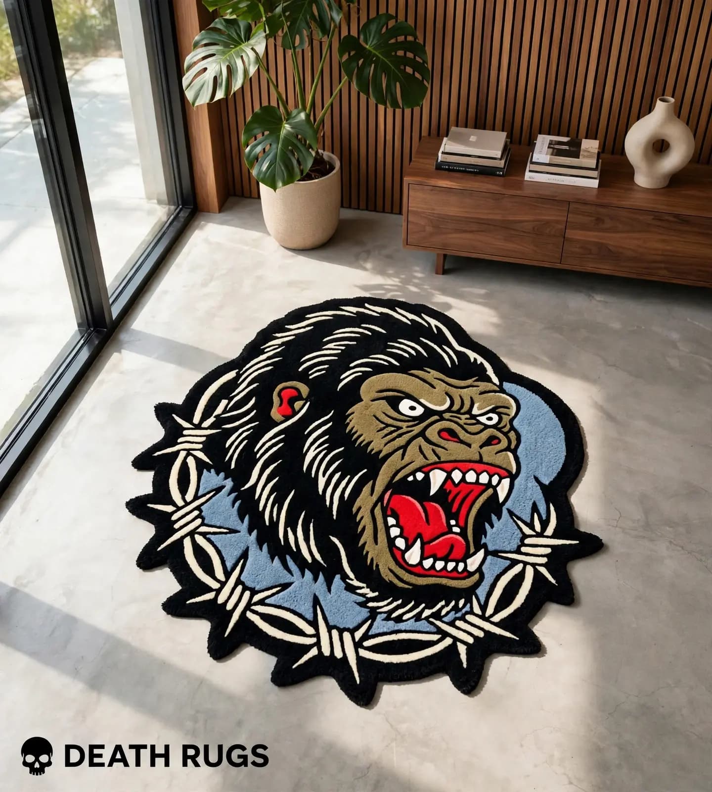 Barbed Wire Gorilla Rugs thumbnail 3