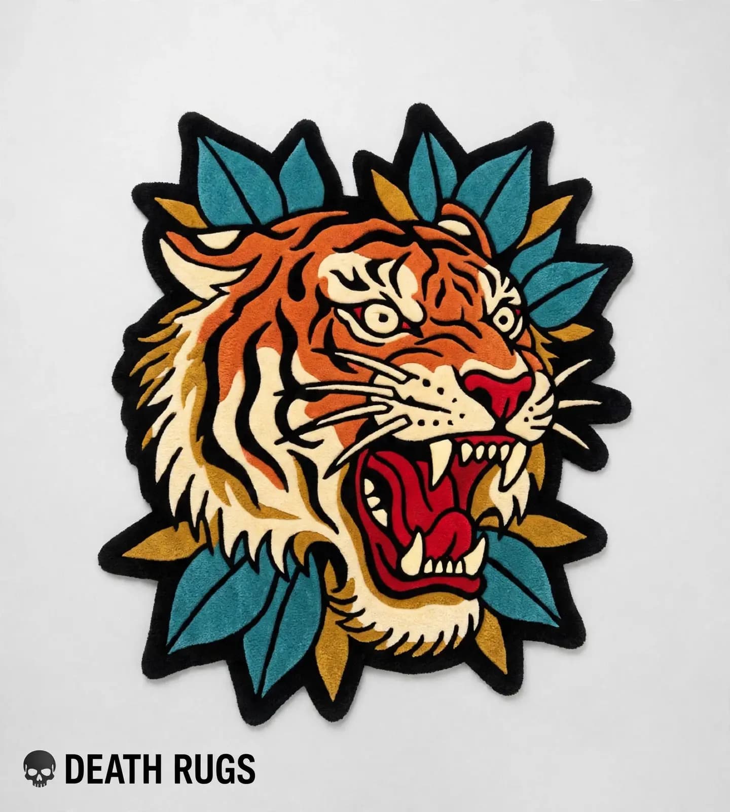 Teal Leaf Tiger Rugs