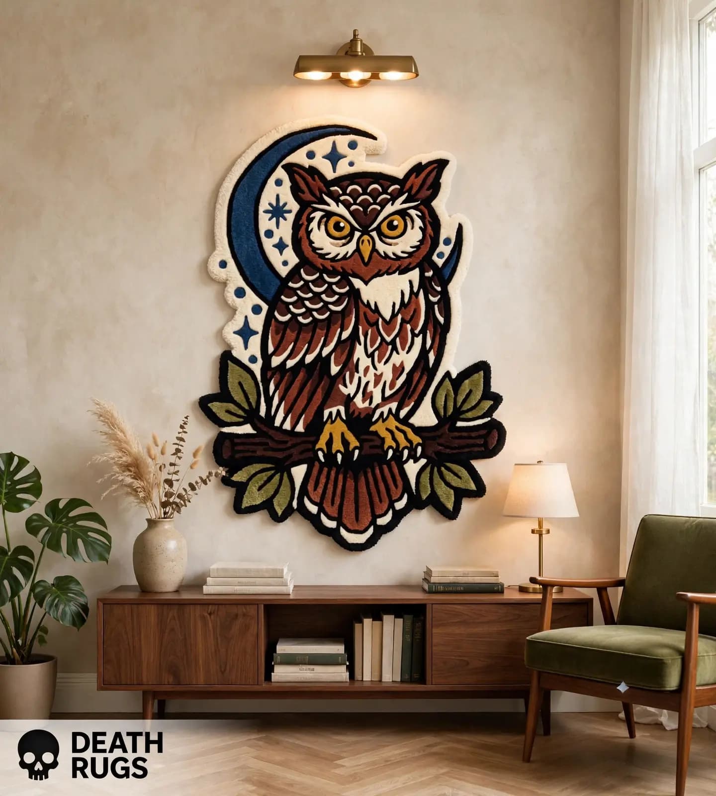 Midnight Perched Owl Rugs thumbnail 3