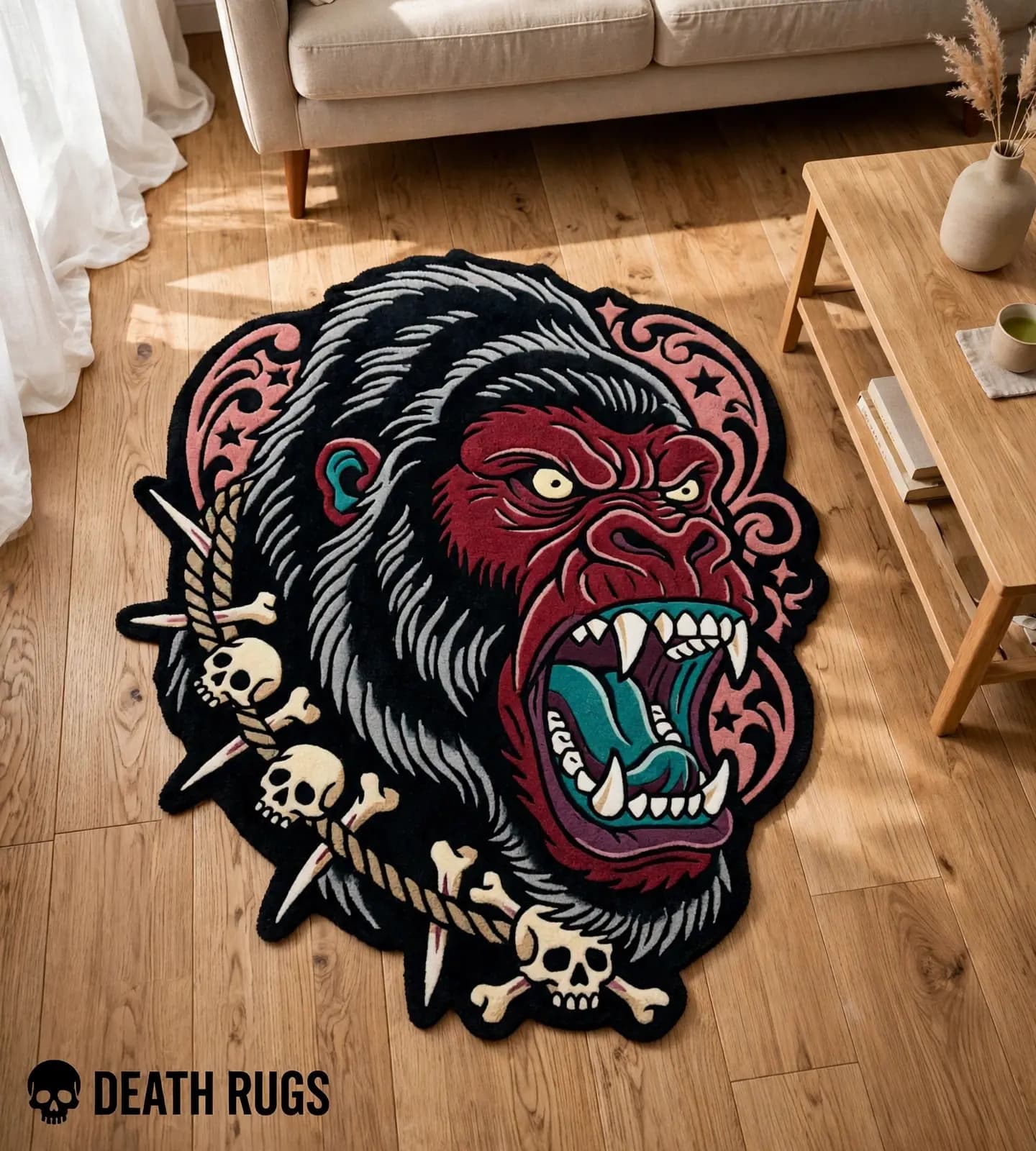 Skull Choker Ape Rugs thumbnail 5