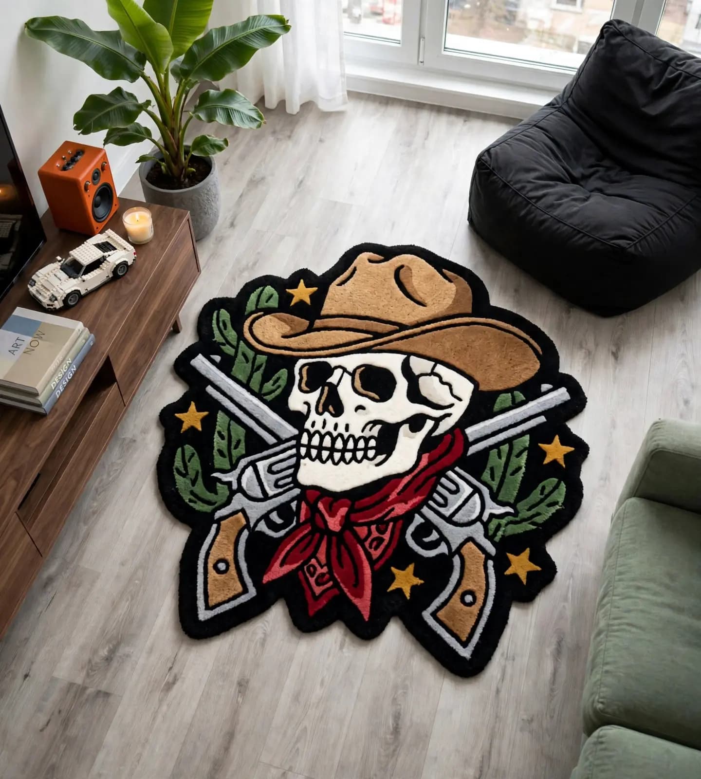 Outlaw Cowboy Skull Rugs thumbnail 6