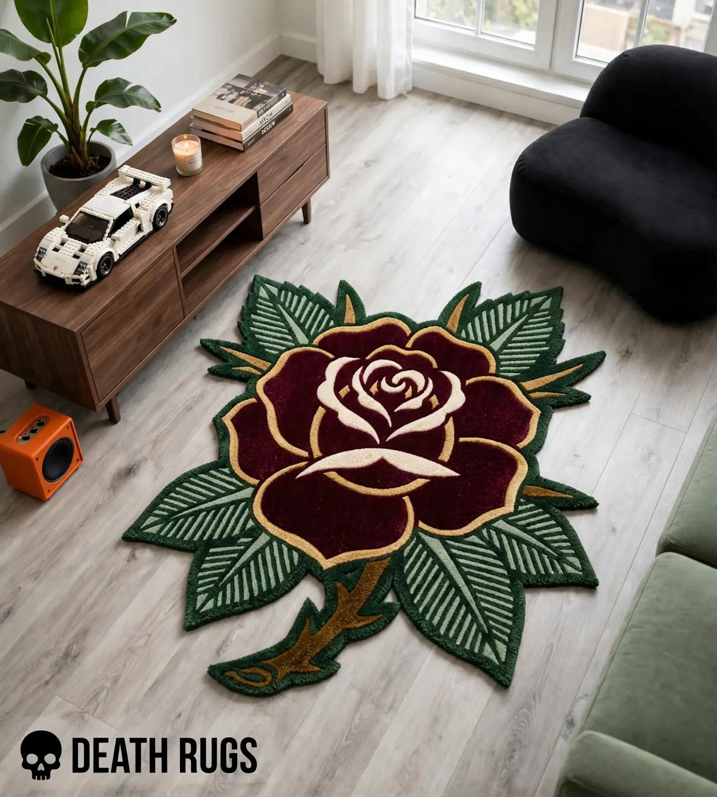 Crimson Bloom Rose Rugs thumbnail 7