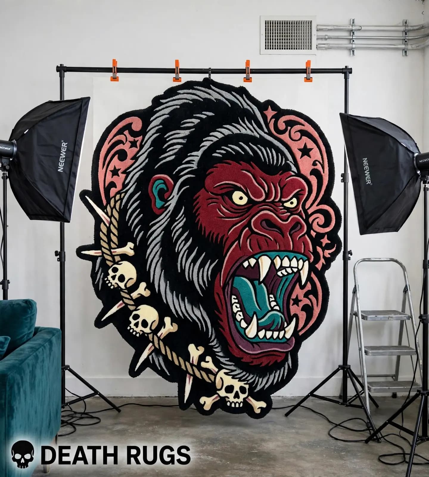 Skull Choker Ape Rugs thumbnail 4