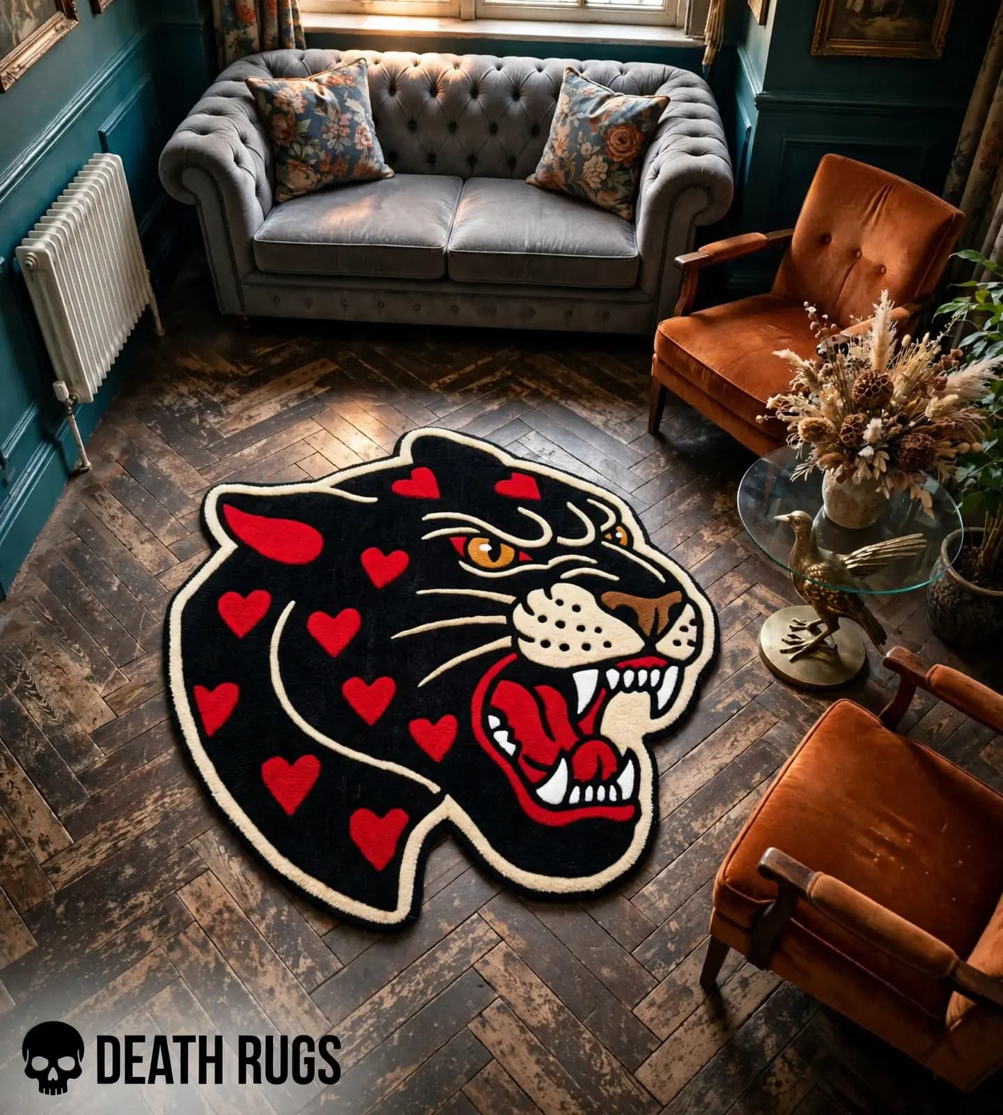 Plush Heartbreaker Panther Rugs thumbnail 3