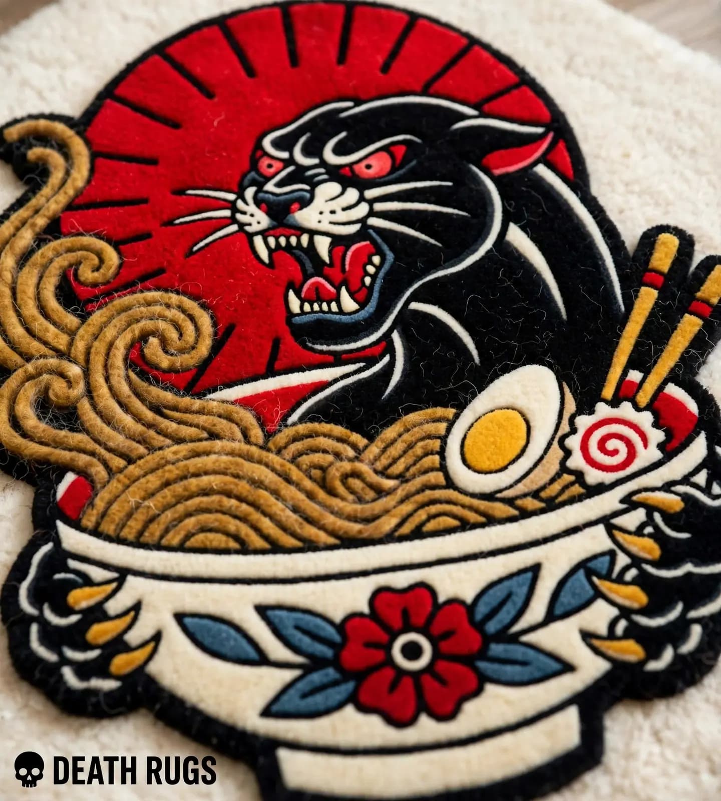 Rising Sun Ramen Panther Rugs alternate