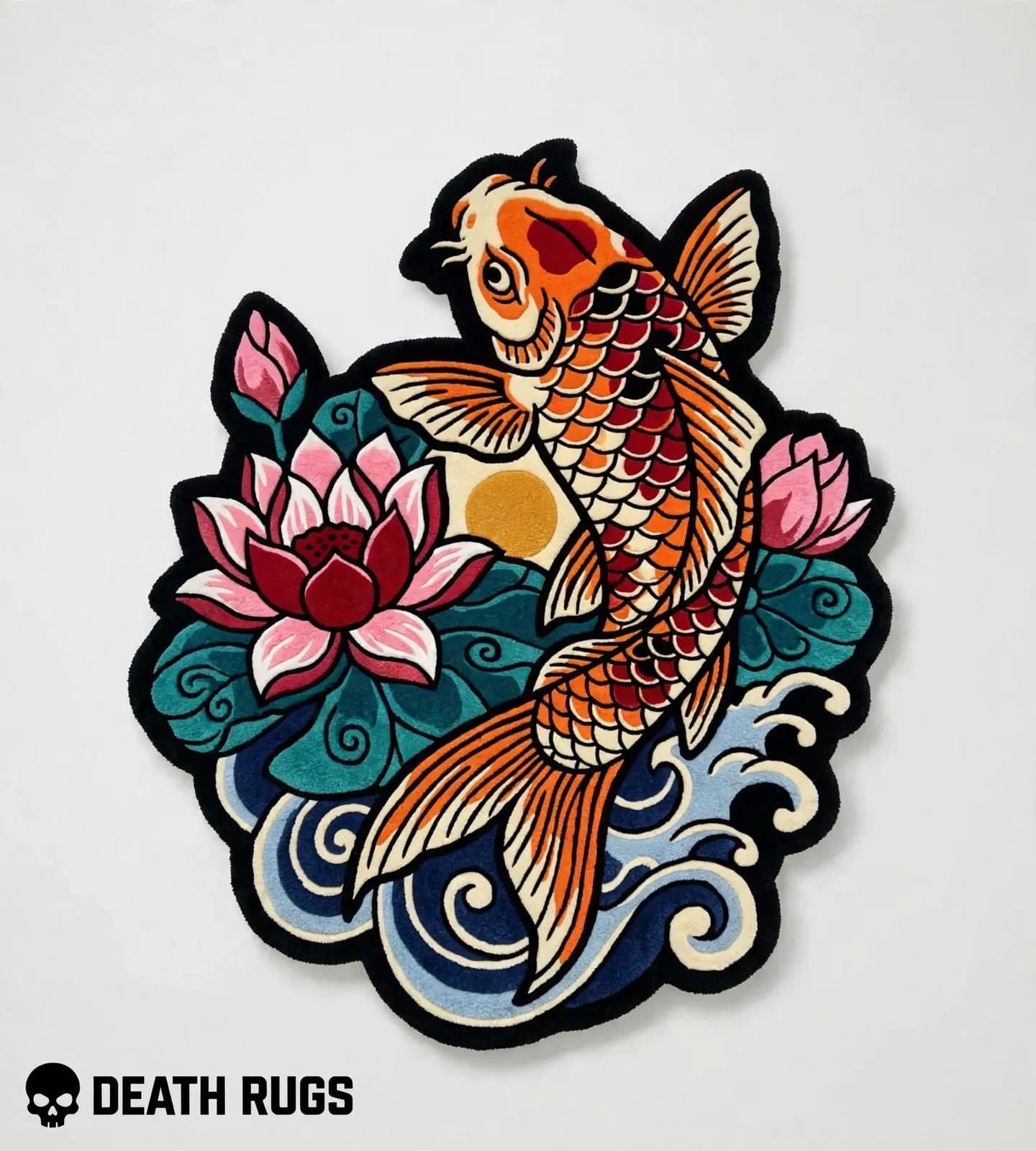 Golden Koi Lotus Rugs