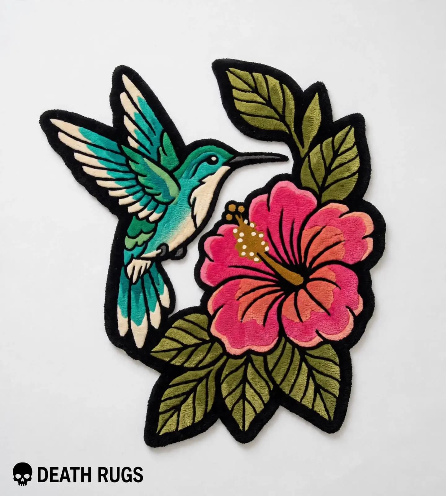 Hummingbird & Hibiscus Blossom Rugs