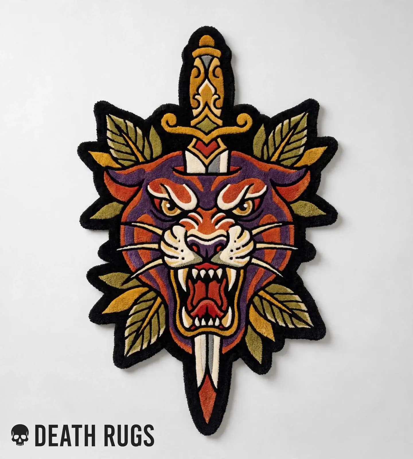 Panther Head & Dagger Rugs