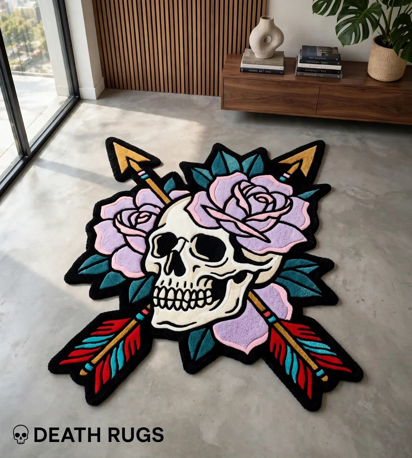 Crossed Arrows Skull Rugs thumbnail 3