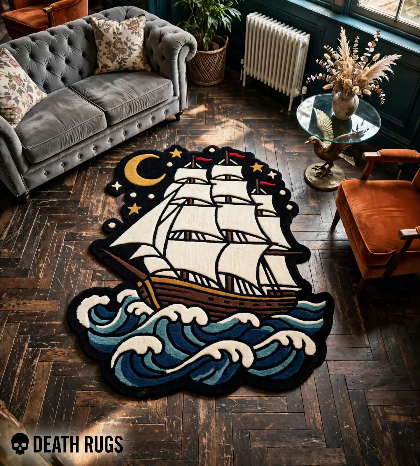 Midnight Clipper Ship Rugs thumbnail 3