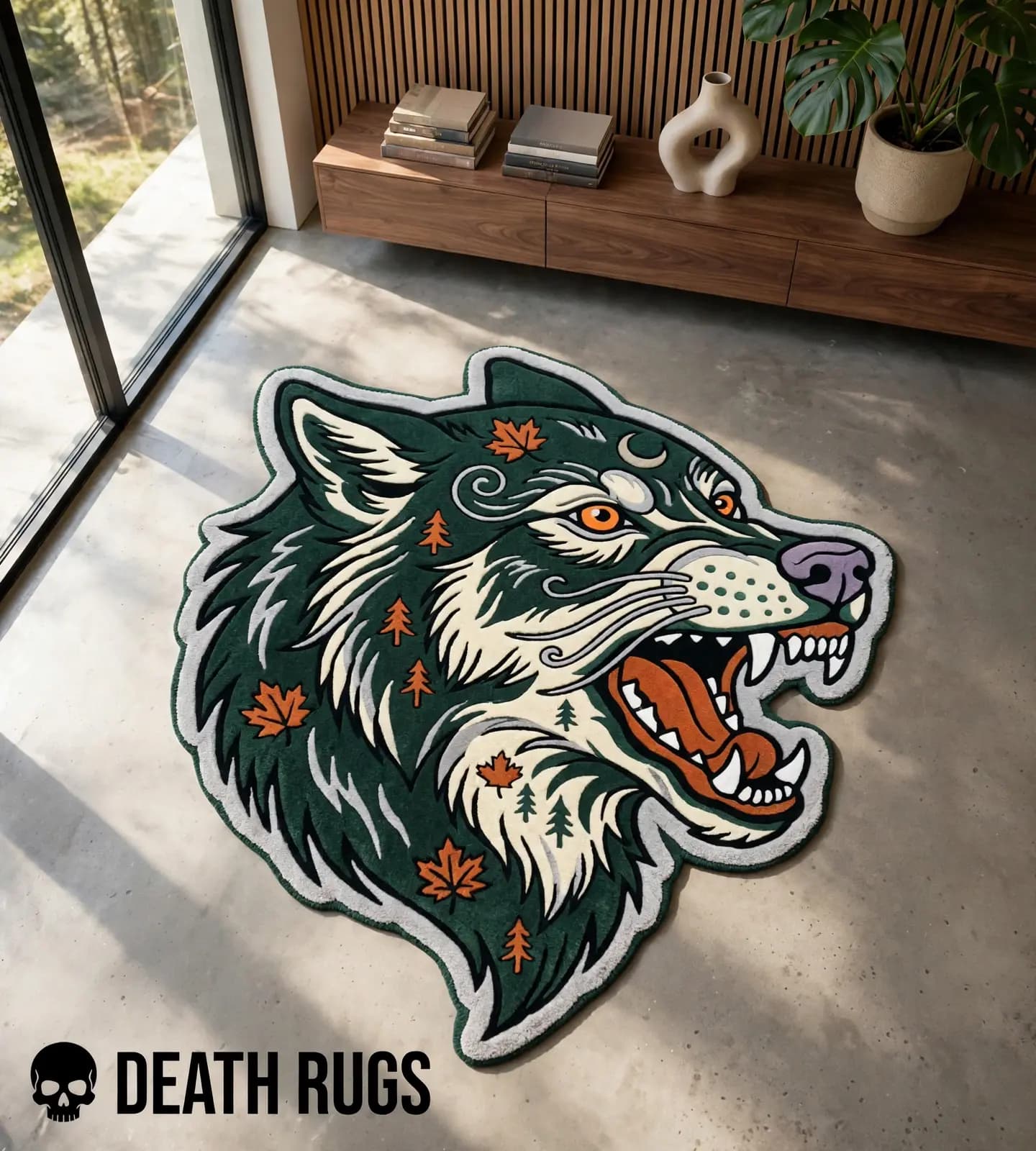 Autumn Forest Wolf Rugs thumbnail 6