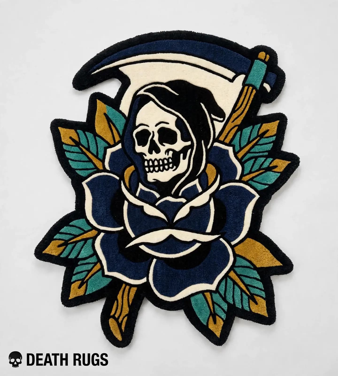 Reaper's Navy Rose Rugs