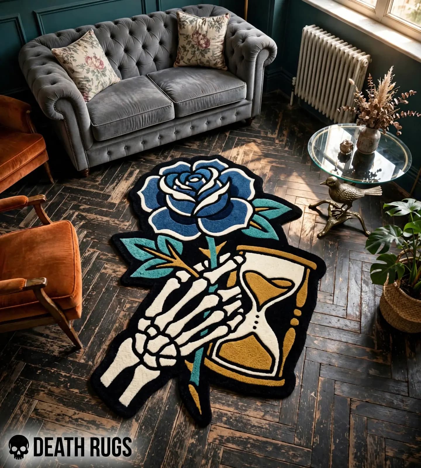 Hourglass Blue Rose Rugs thumbnail 7