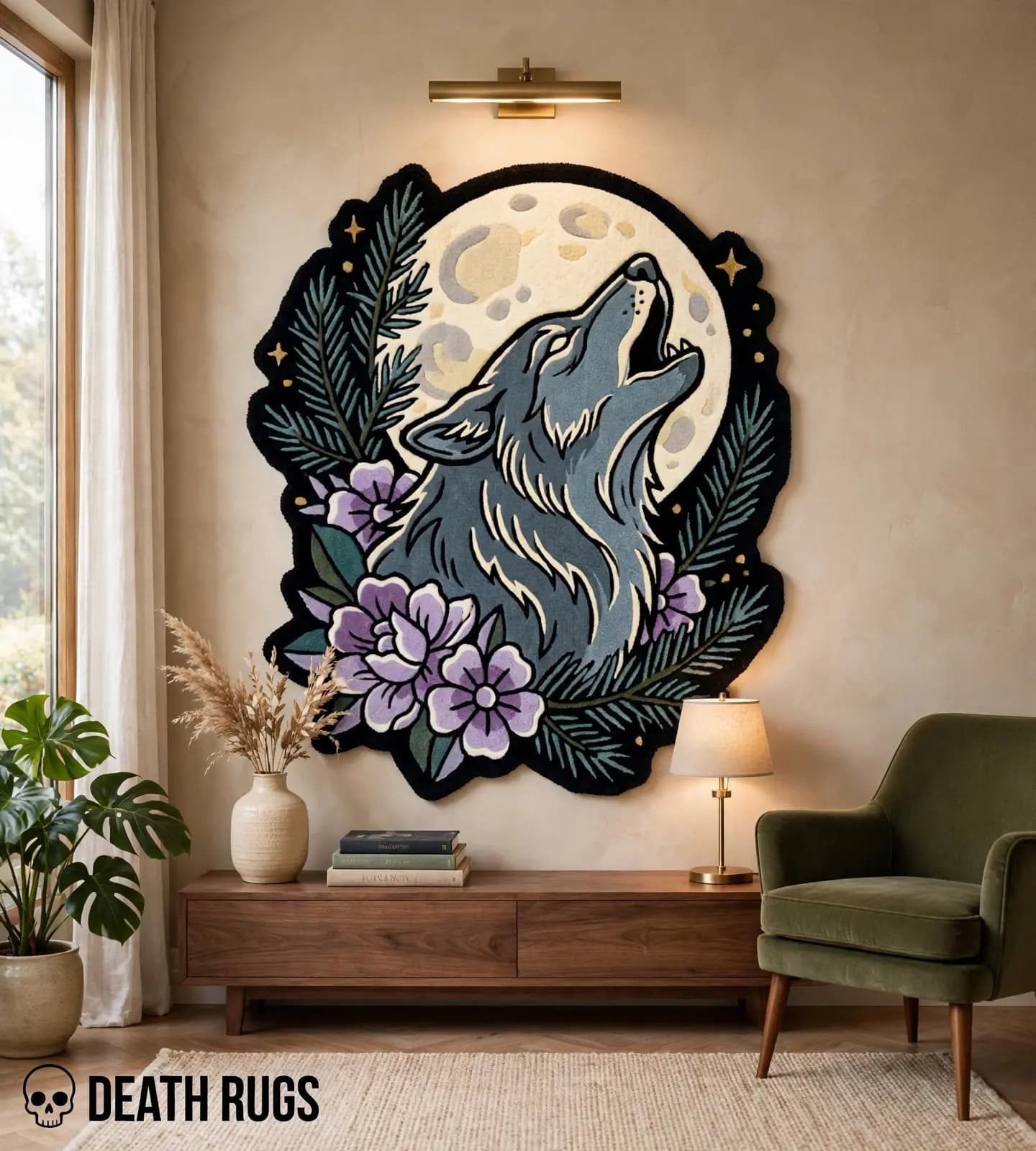Howling Wolf Moon Rugs thumbnail 5