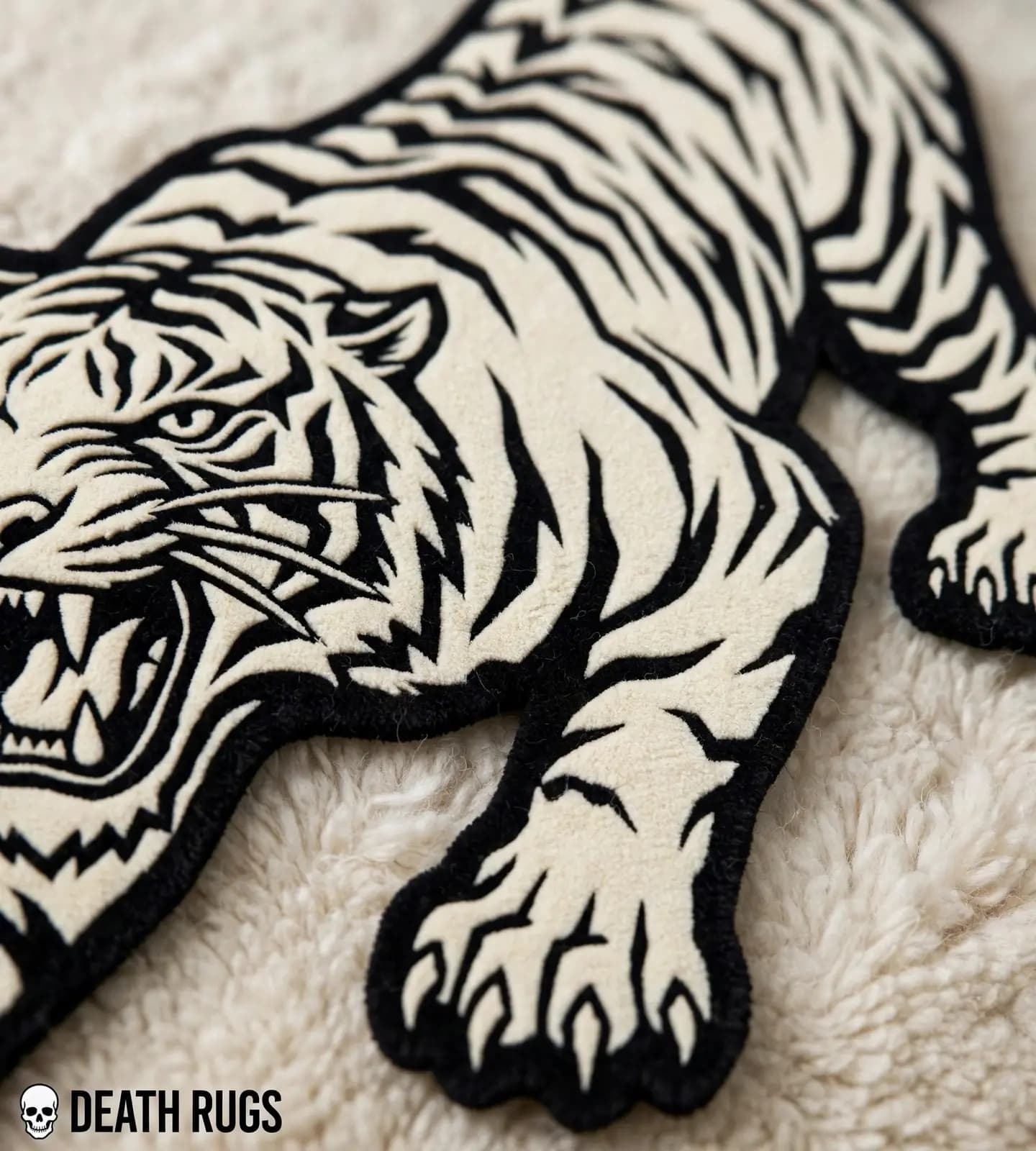 Stalking White Tiger Rugs alternate