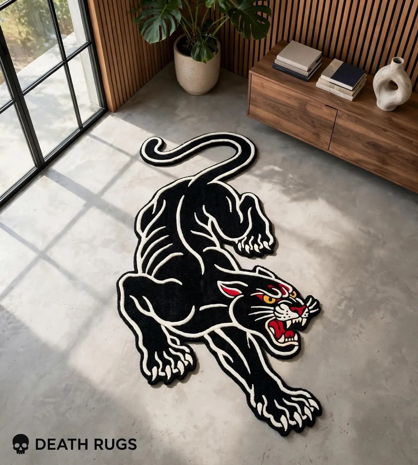Crawling Black Panther Rugs thumbnail 5
