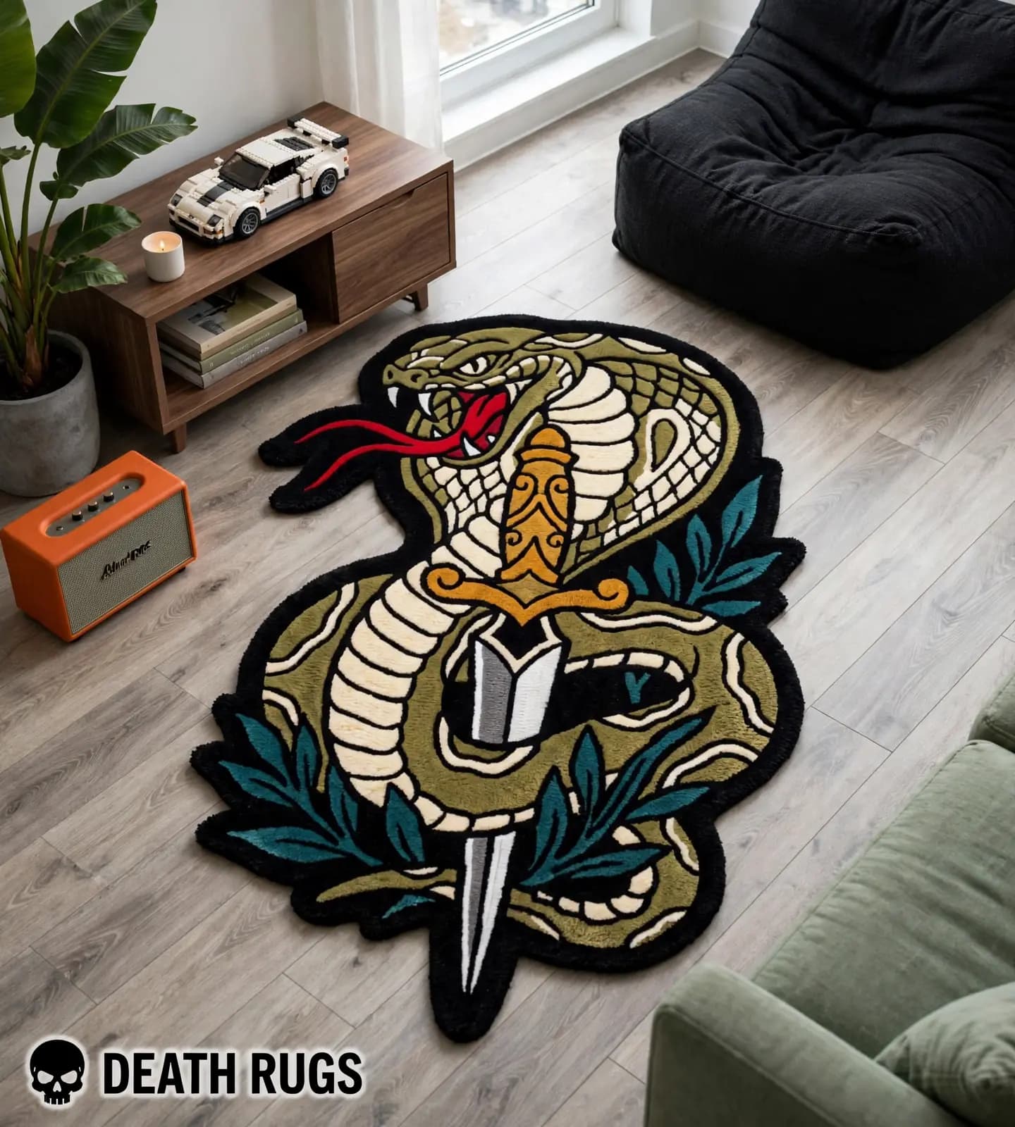 Striking Cobra & Dagger Rugs alternate