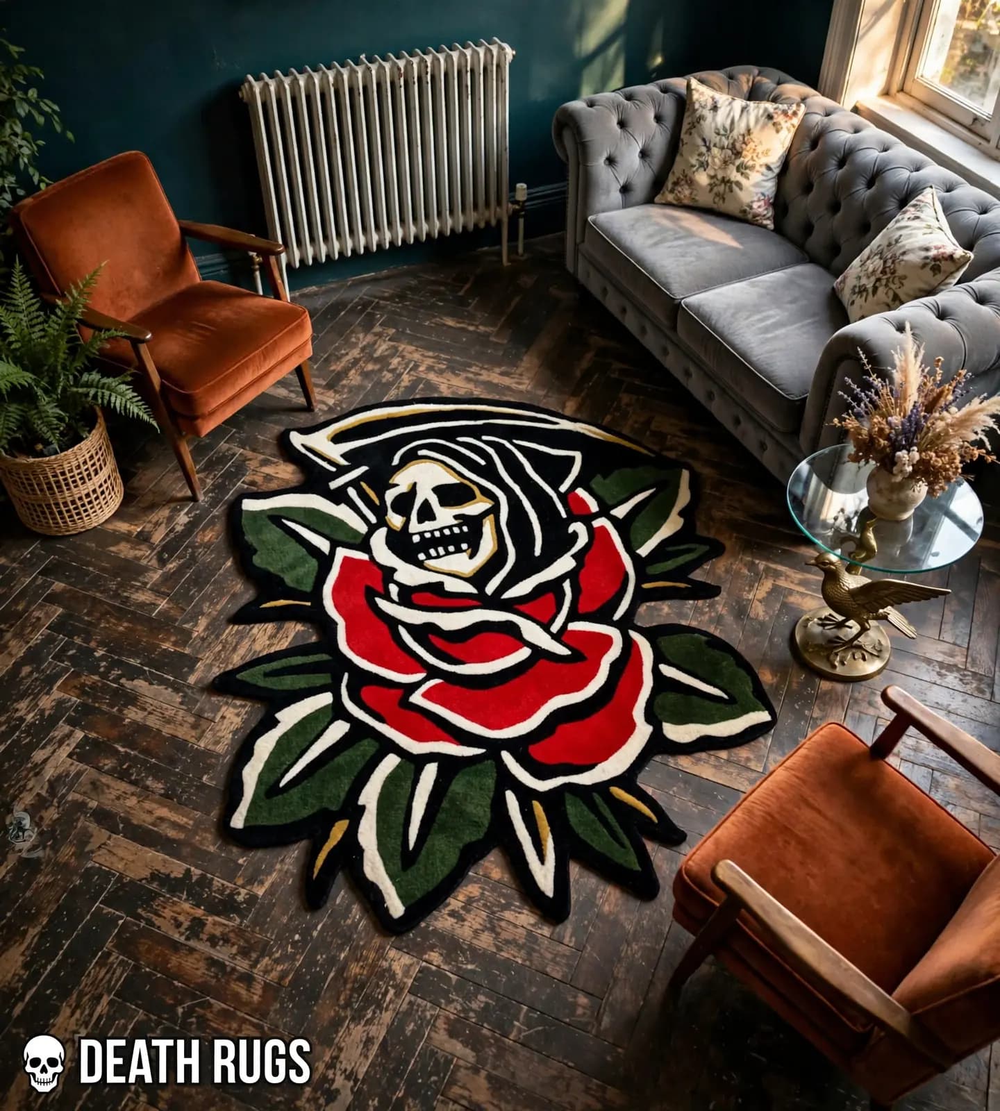 Reaper's Crimson Rose Rug thumbnail 3