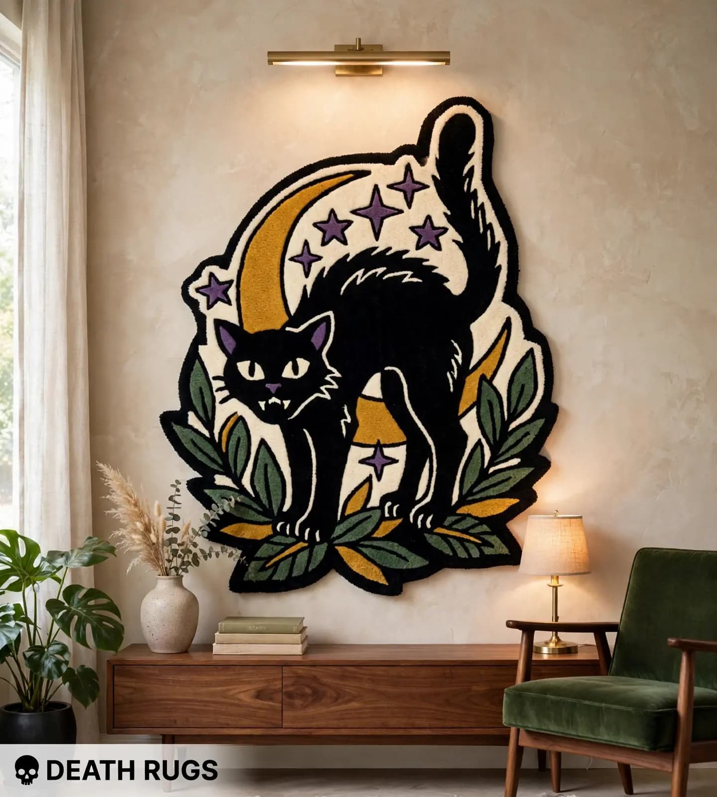 Moonlit Black Cat Rugs alternate