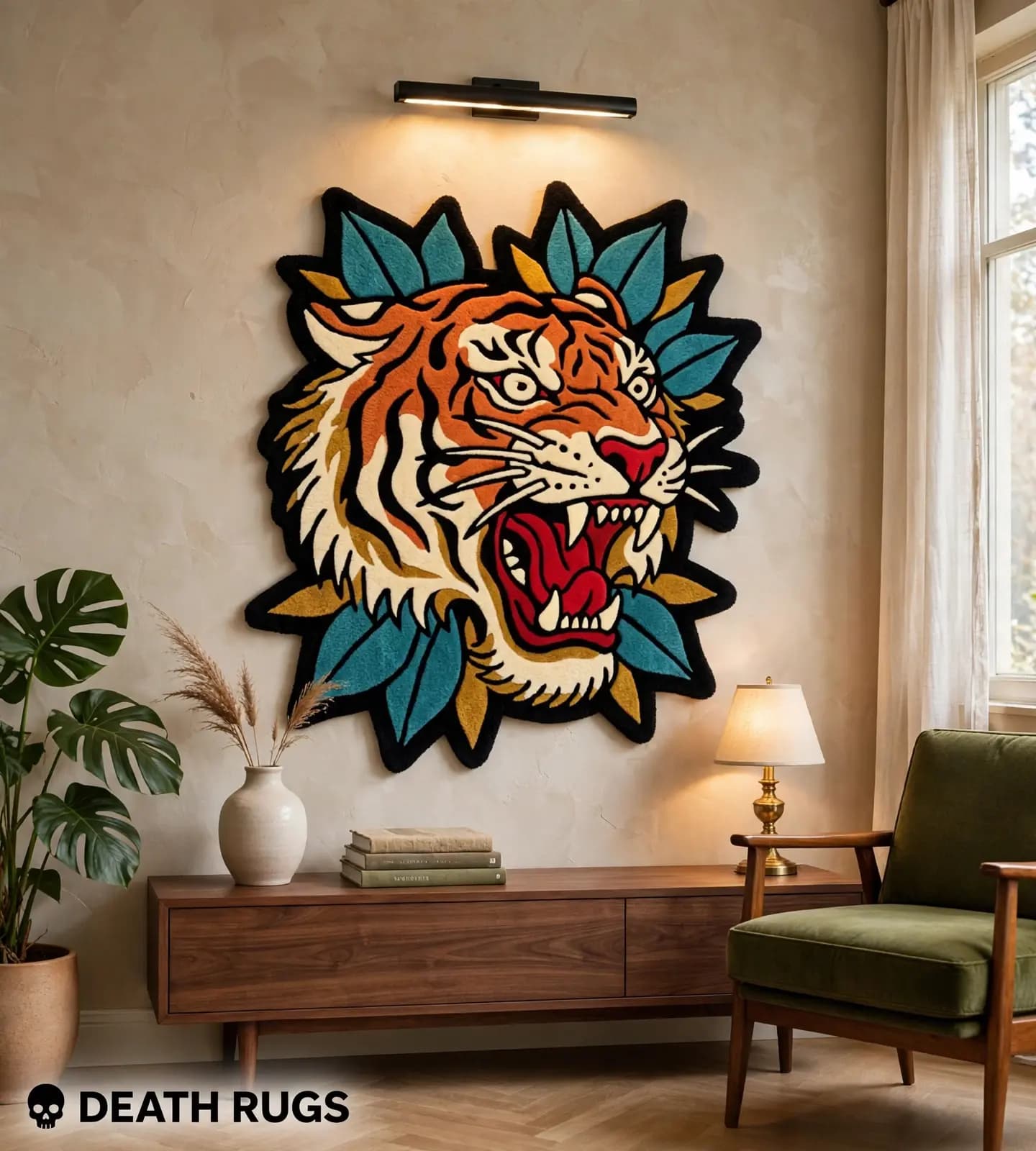 Teal Leaf Tiger Rugs thumbnail 5