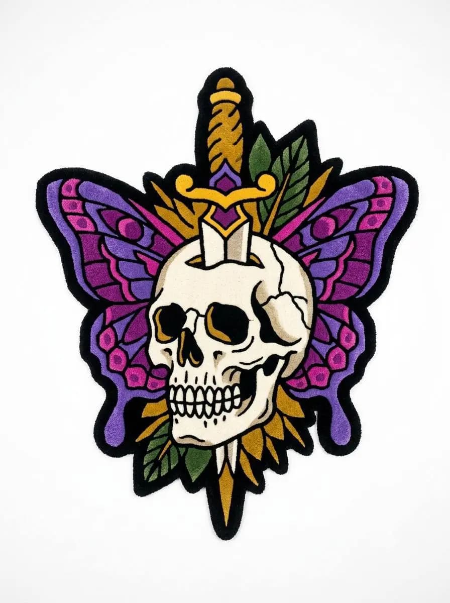 Midnight Moth - Skull, Dagger & Butterfly