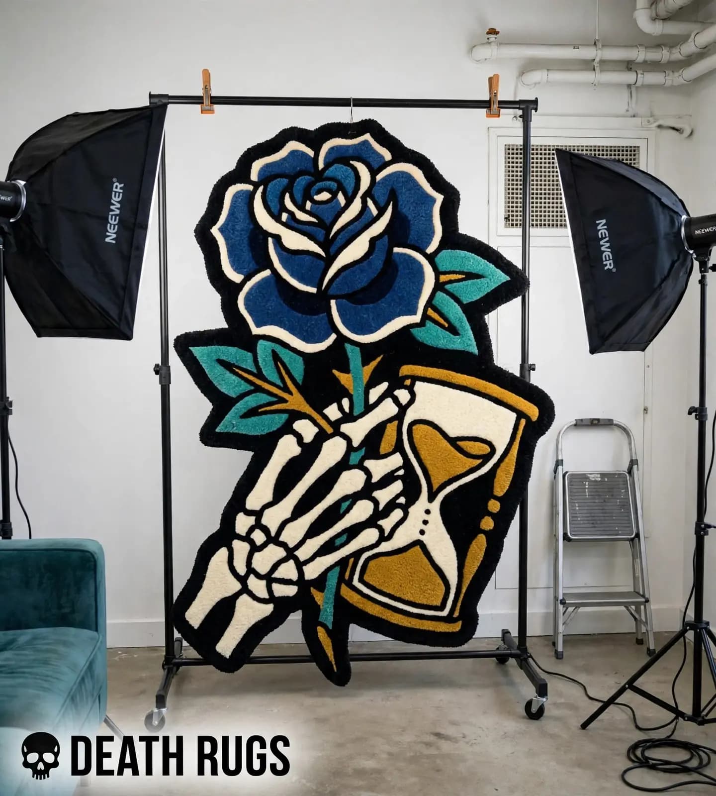Hourglass Blue Rose Rugs thumbnail 5