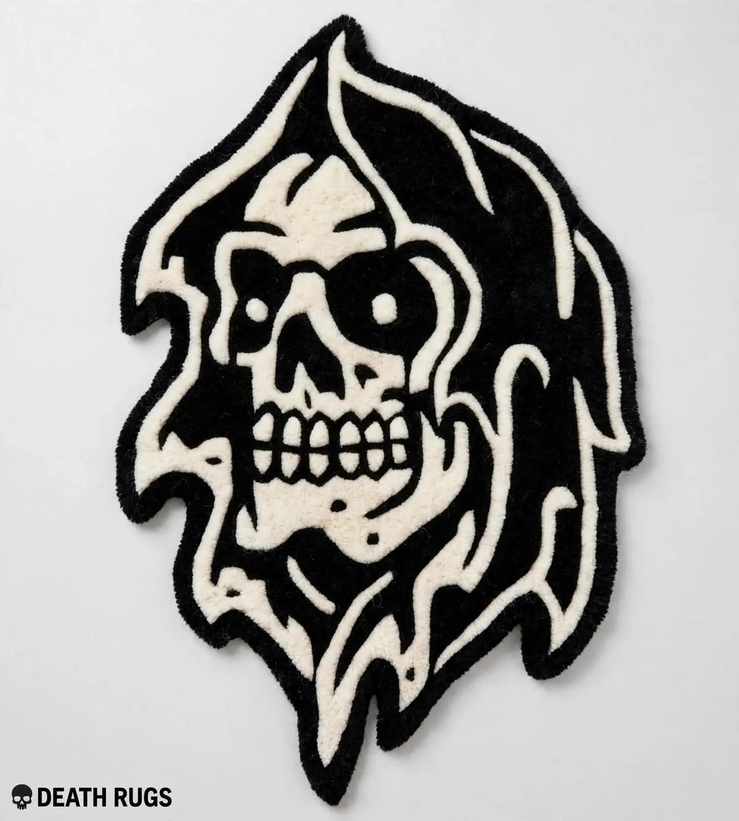 Hooded Reaper Skull Rugs