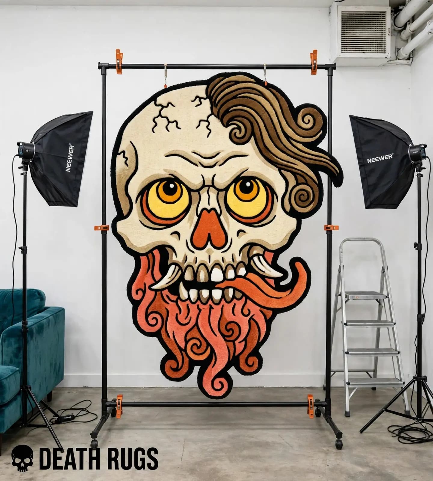 Tentacle Beard Oni Skull Rugs thumbnail 5