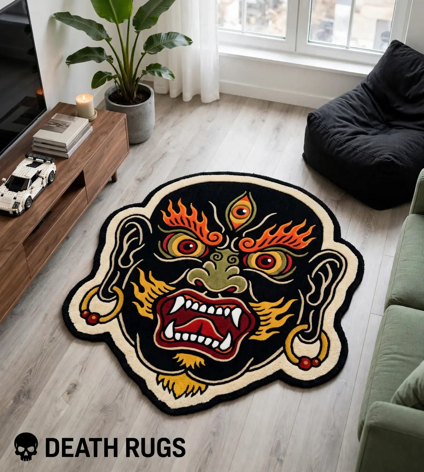 Mahakala Demon Mask Rugs thumbnail 6