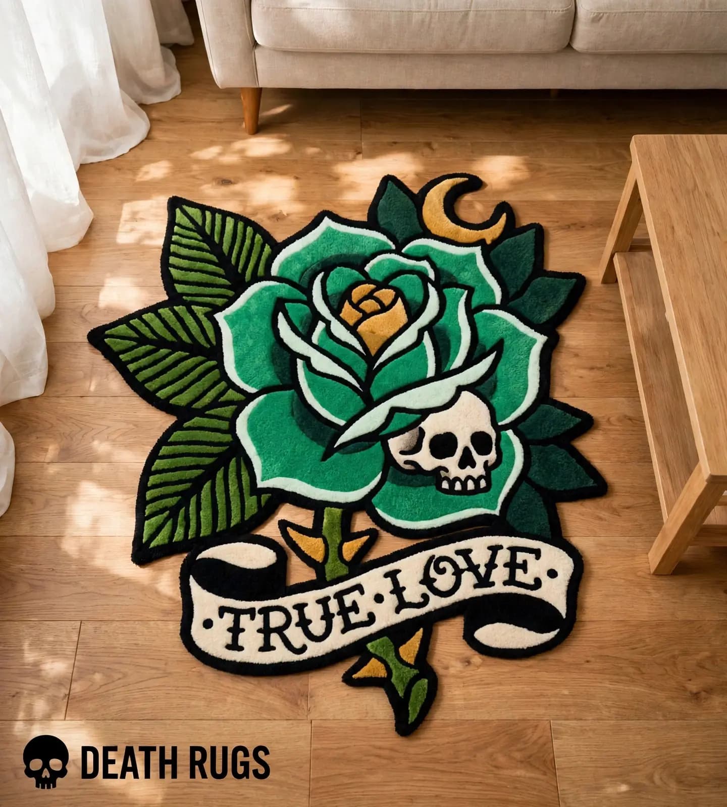 Neon Serpent Rose Rugs thumbnail 3