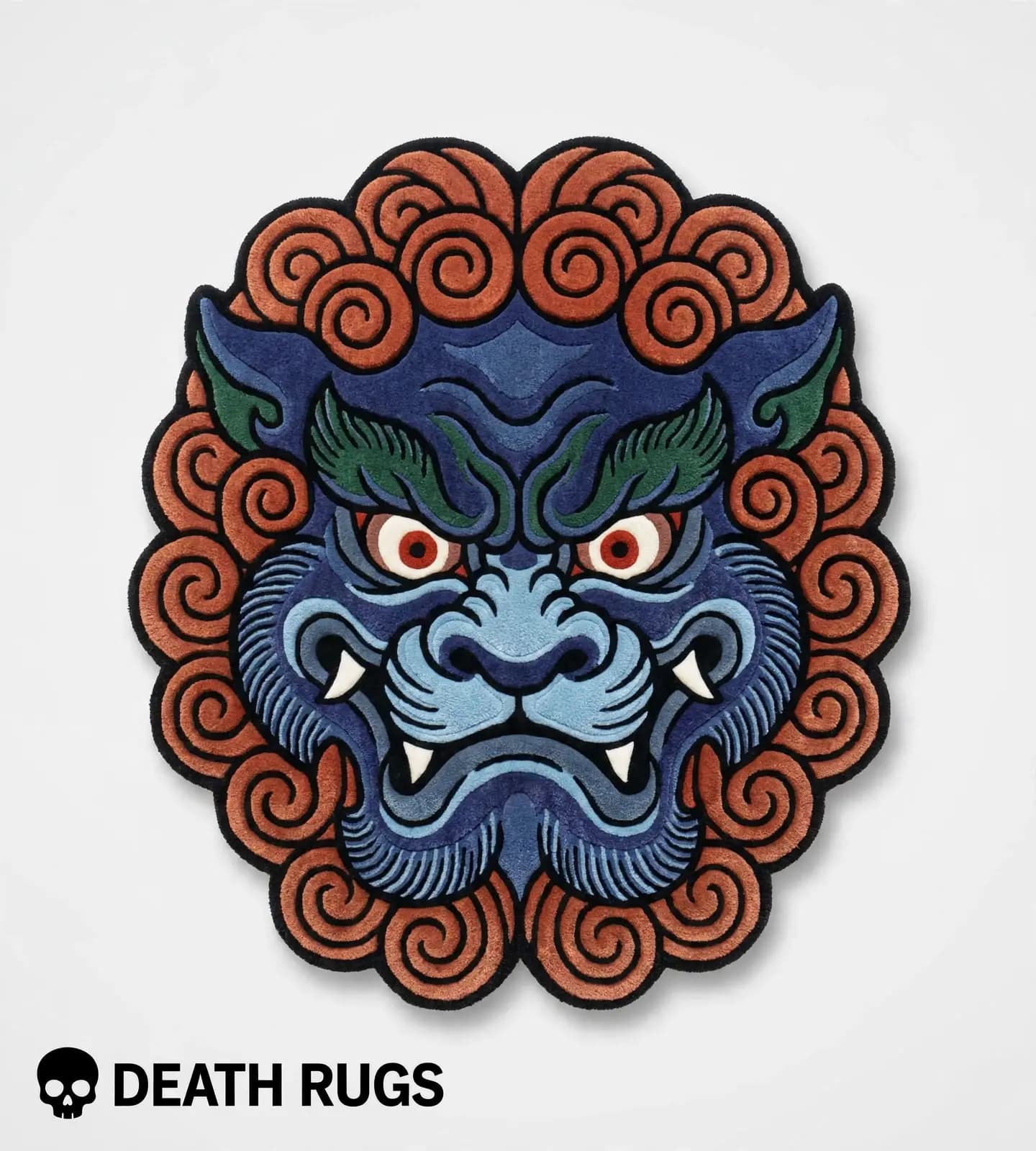 Cobalt Guardian Foo Dog Rugs