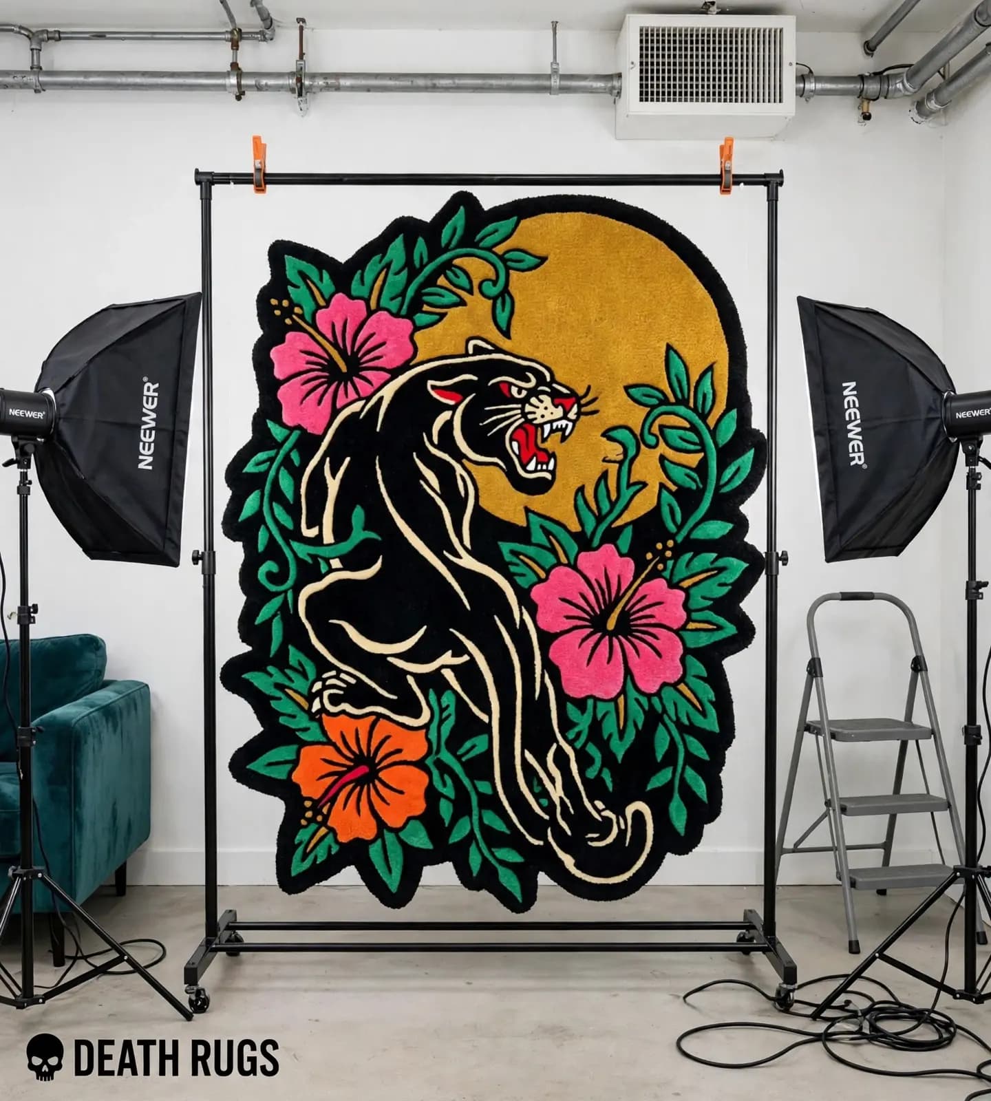 Shadow Panther & Hibiscus Rugs alternate