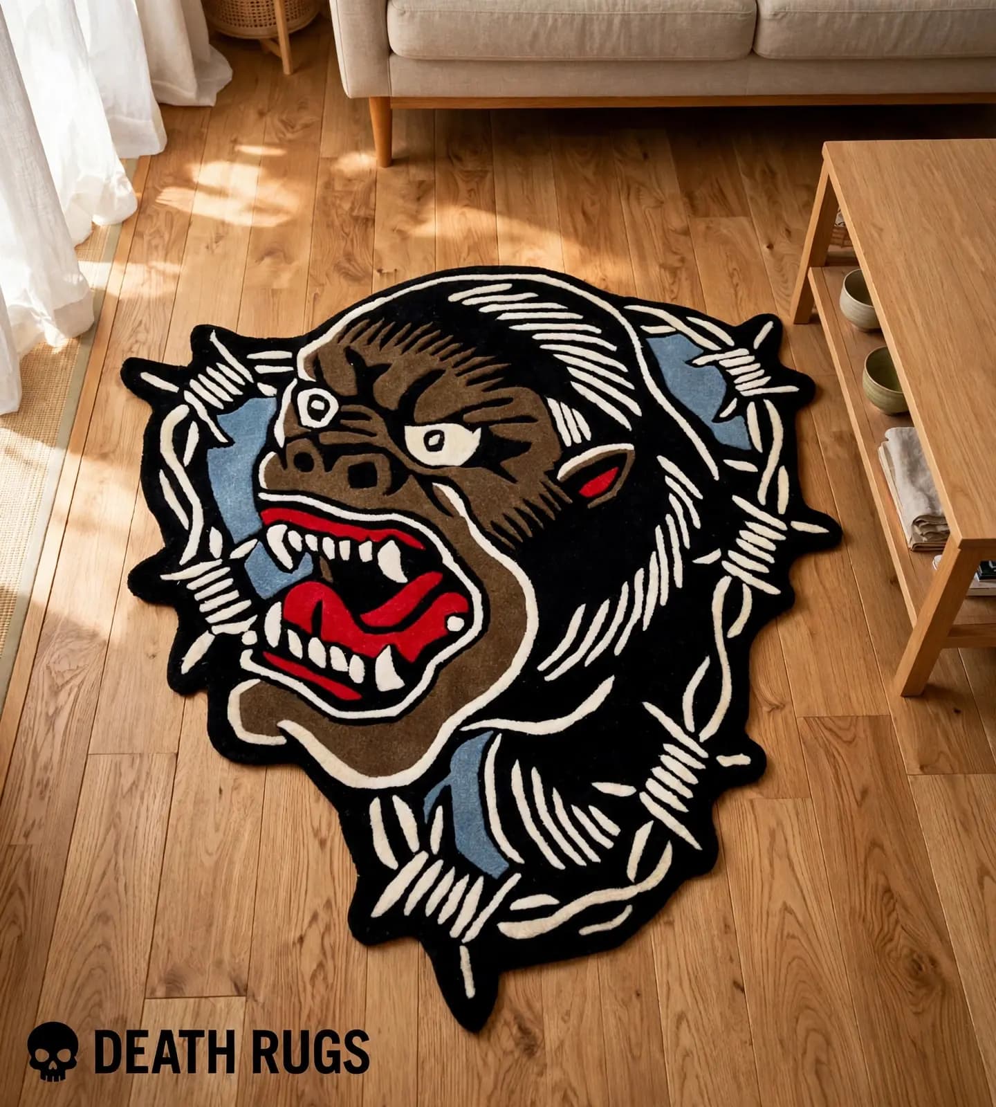 Barbed Wire Gorilla Rugs thumbnail 6