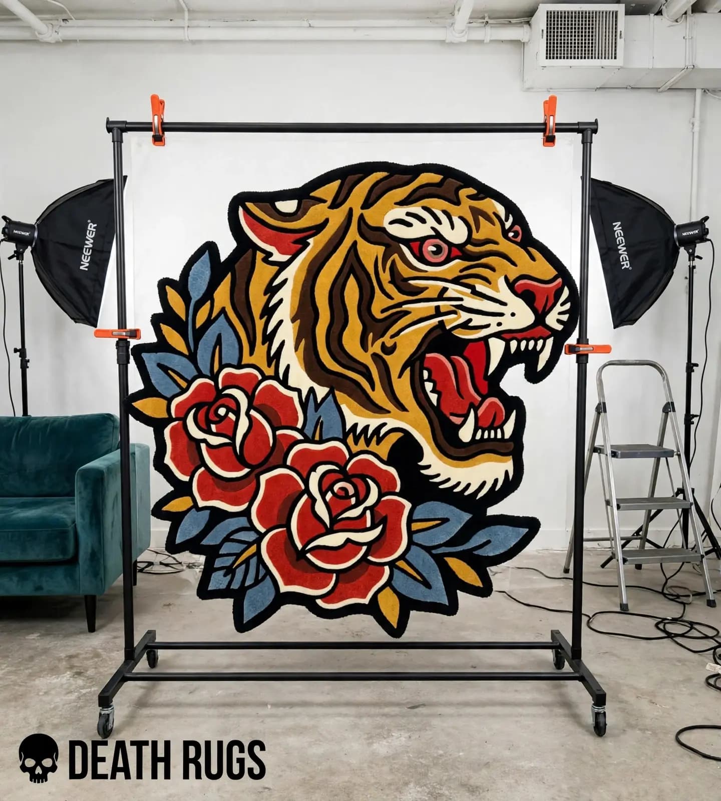 Tiger and Roses Rugs thumbnail 8