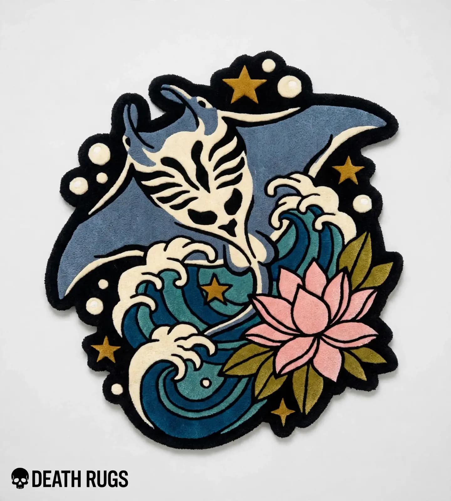 Ocean Manta and Lotus Rugs