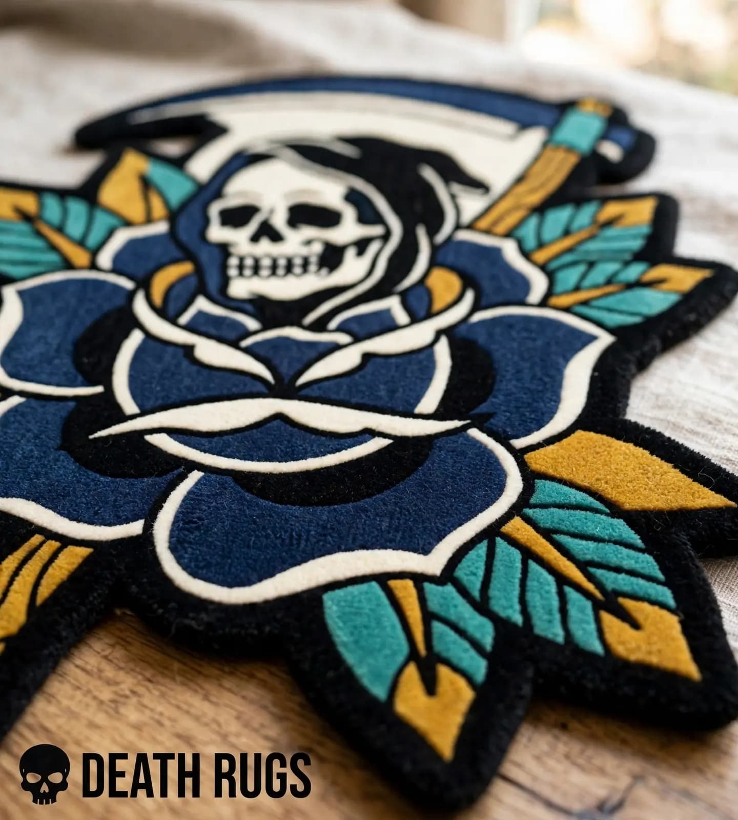 Reaper's Navy Rose Rugs alternate