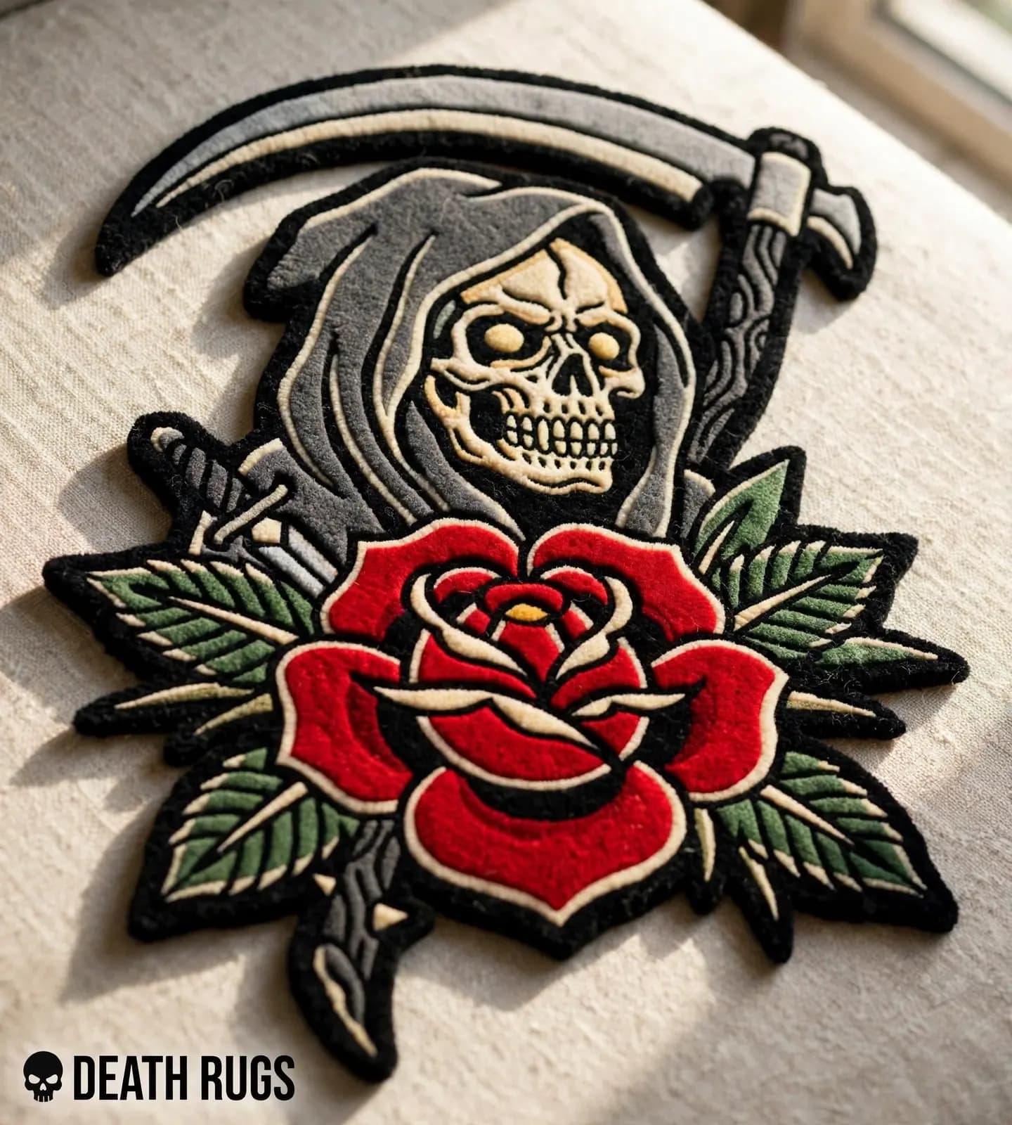 Grim Reaper Scythe Rose Rugs thumbnail 7