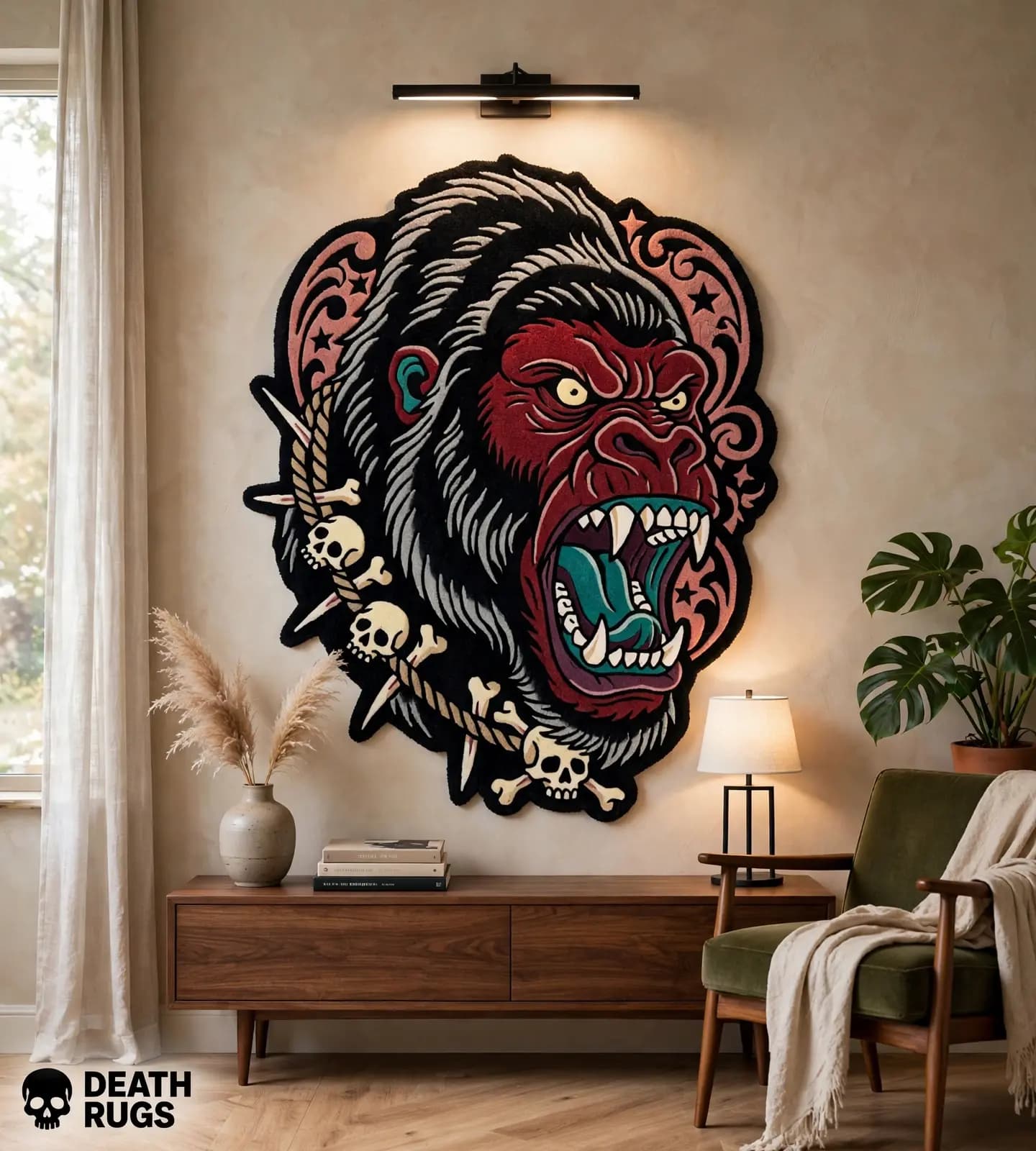 Skull Choker Ape Rugs thumbnail 3