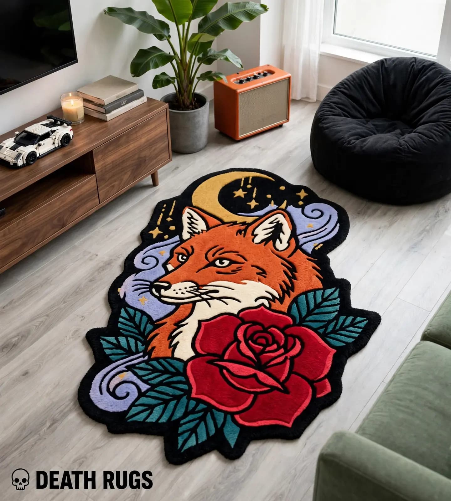 Crescent Fox & Crimson Rose Rugs thumbnail 3