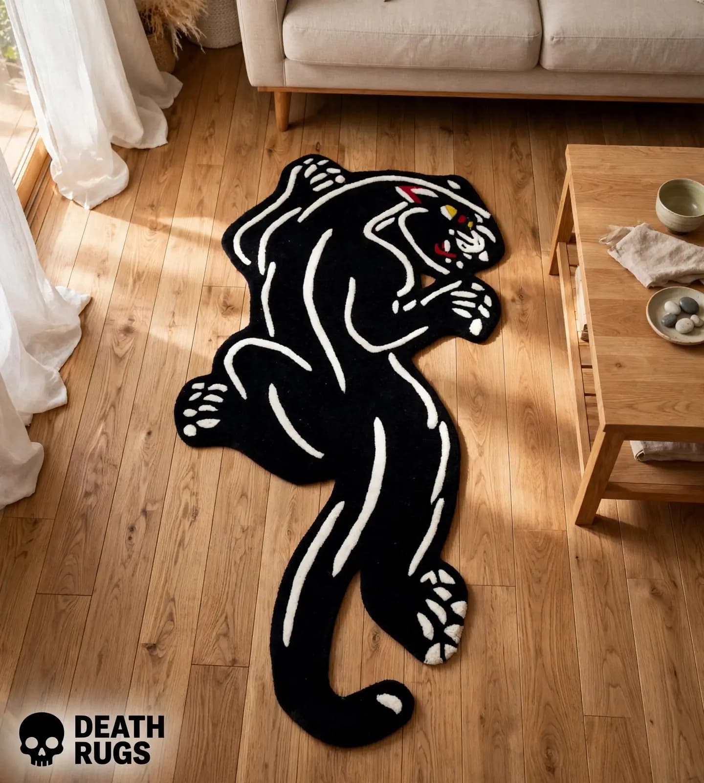 Crawling Black Panther Rugs thumbnail 4