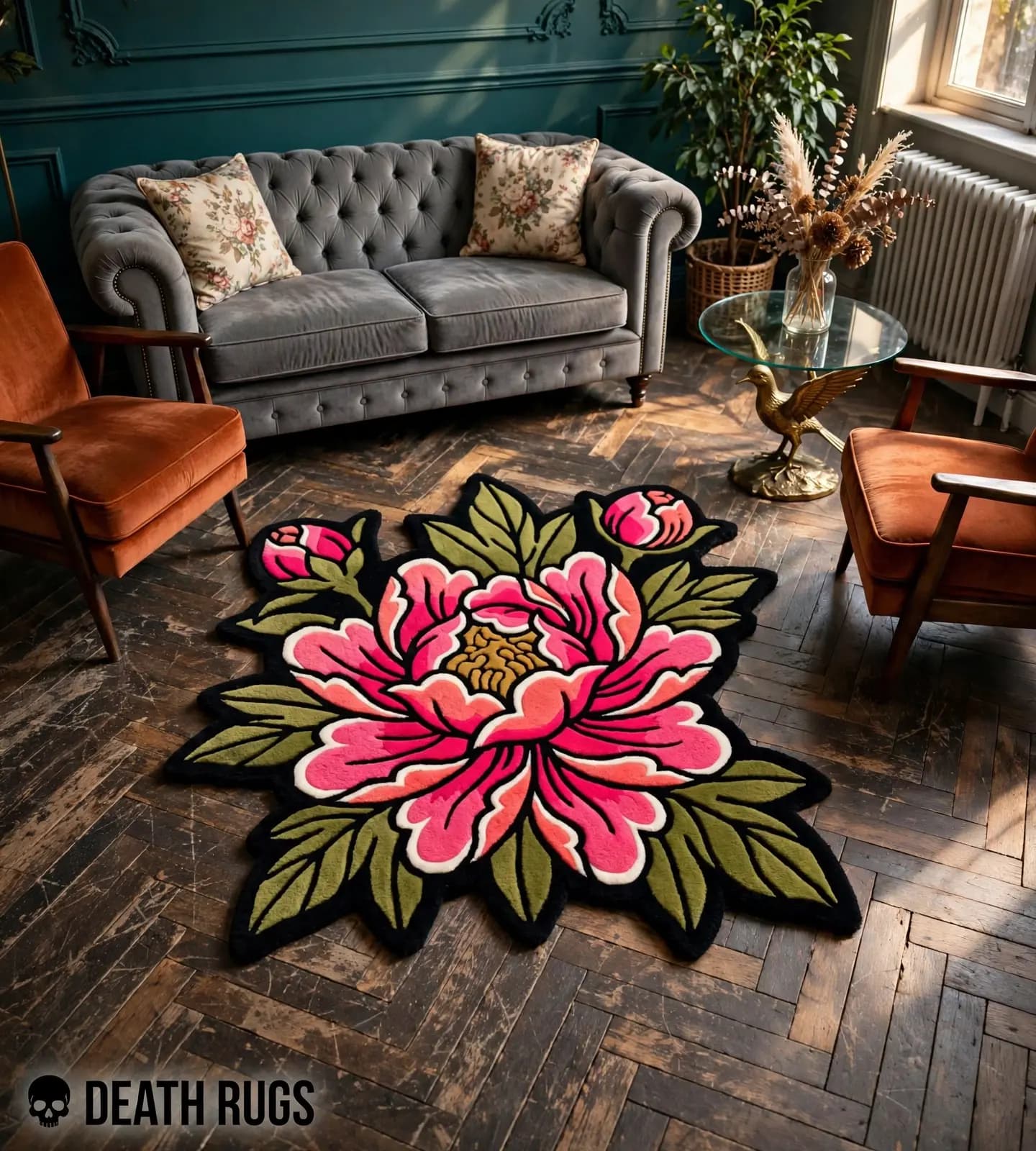 Japanese Peony Blossom Rugs thumbnail 5